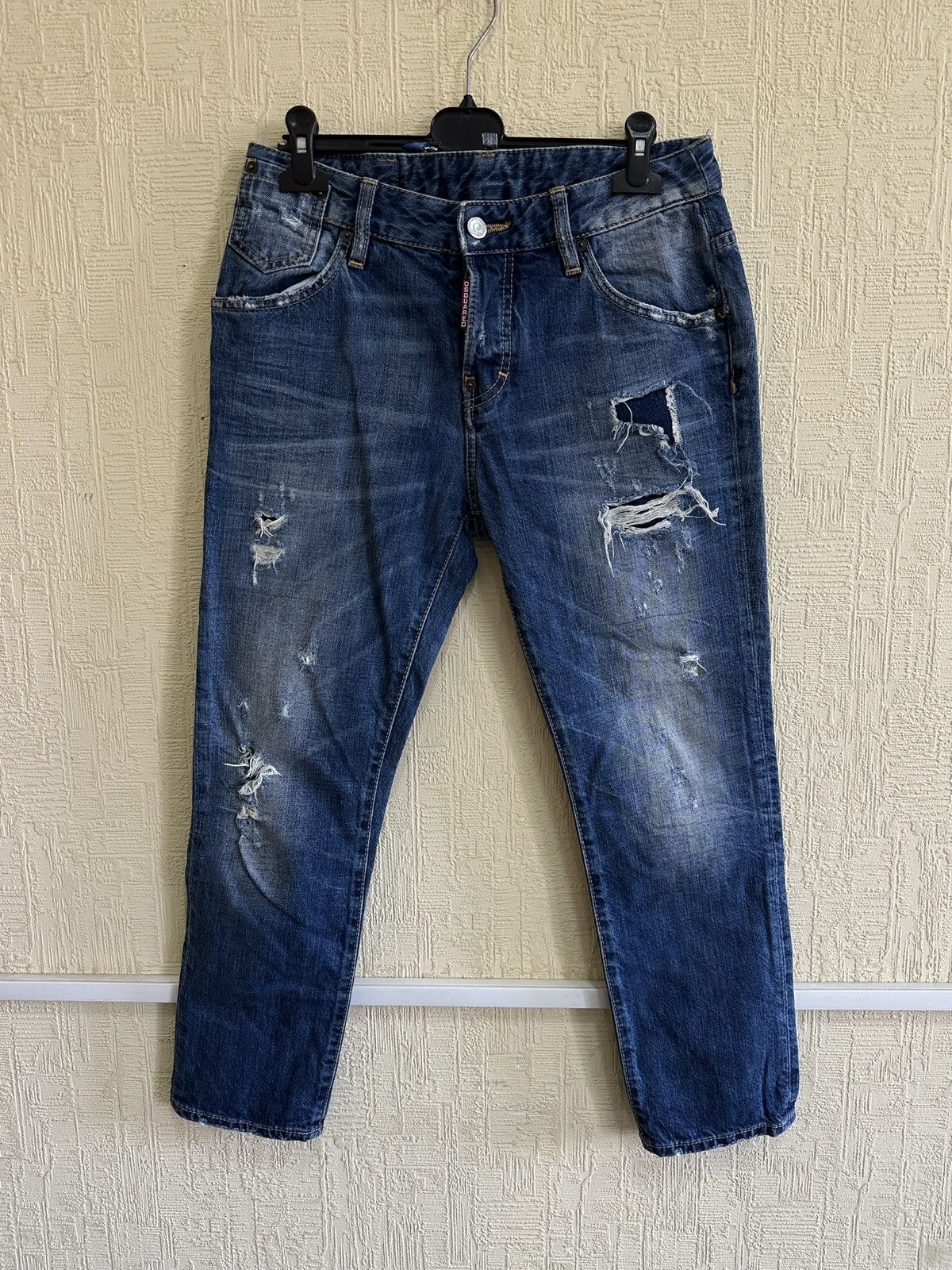 Dsquared2 Dsquared2 Women’s Low Rise Cropped Distressed Jeans Size 27 Size 27" / US 4 / IT 40 - 13 Thumbnail