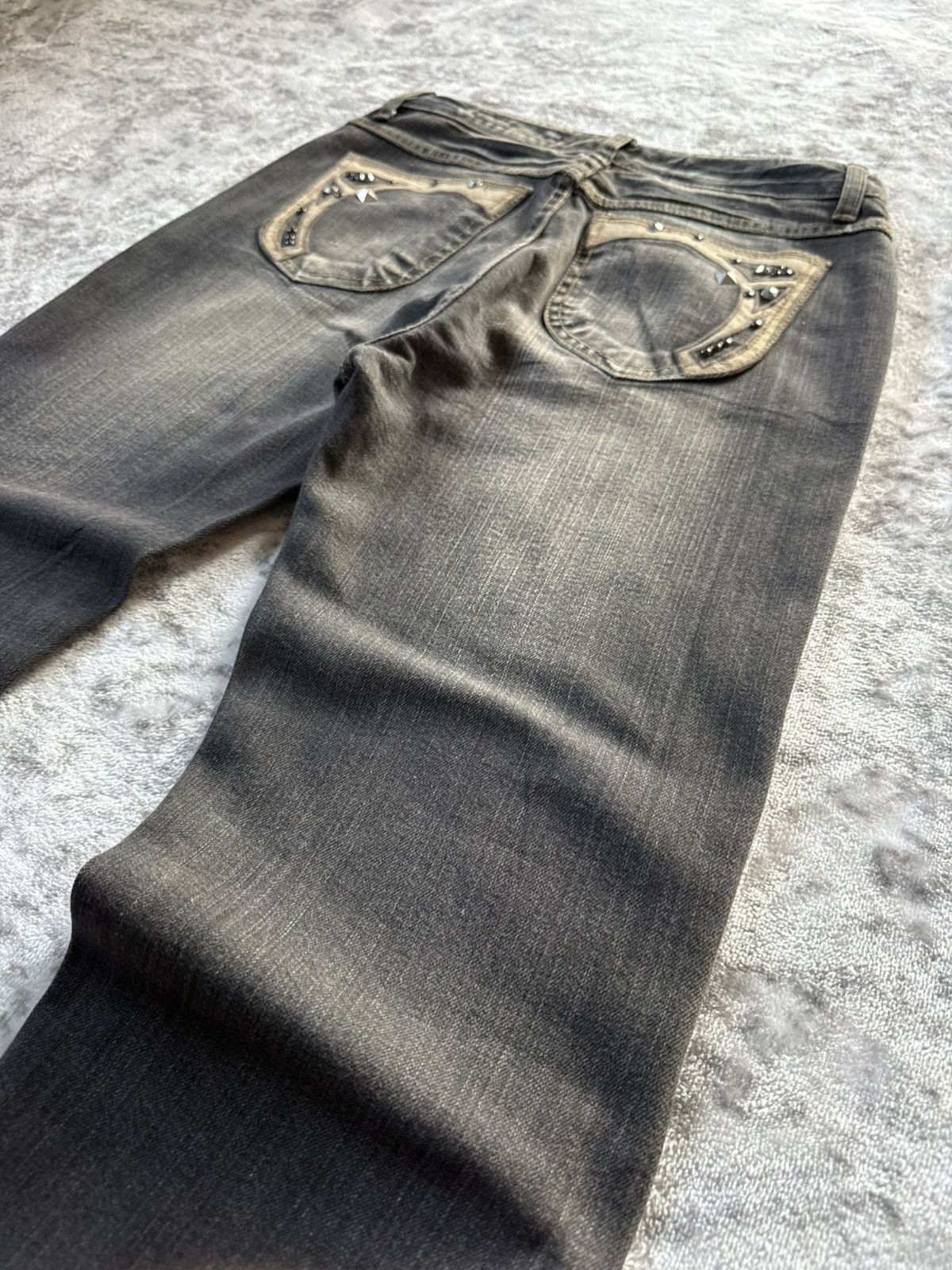 GOSTAR DE FUGA Gostar De Fuga Style Studded Embellished Flared Jeans Size US 27 - 20 Thumbnail