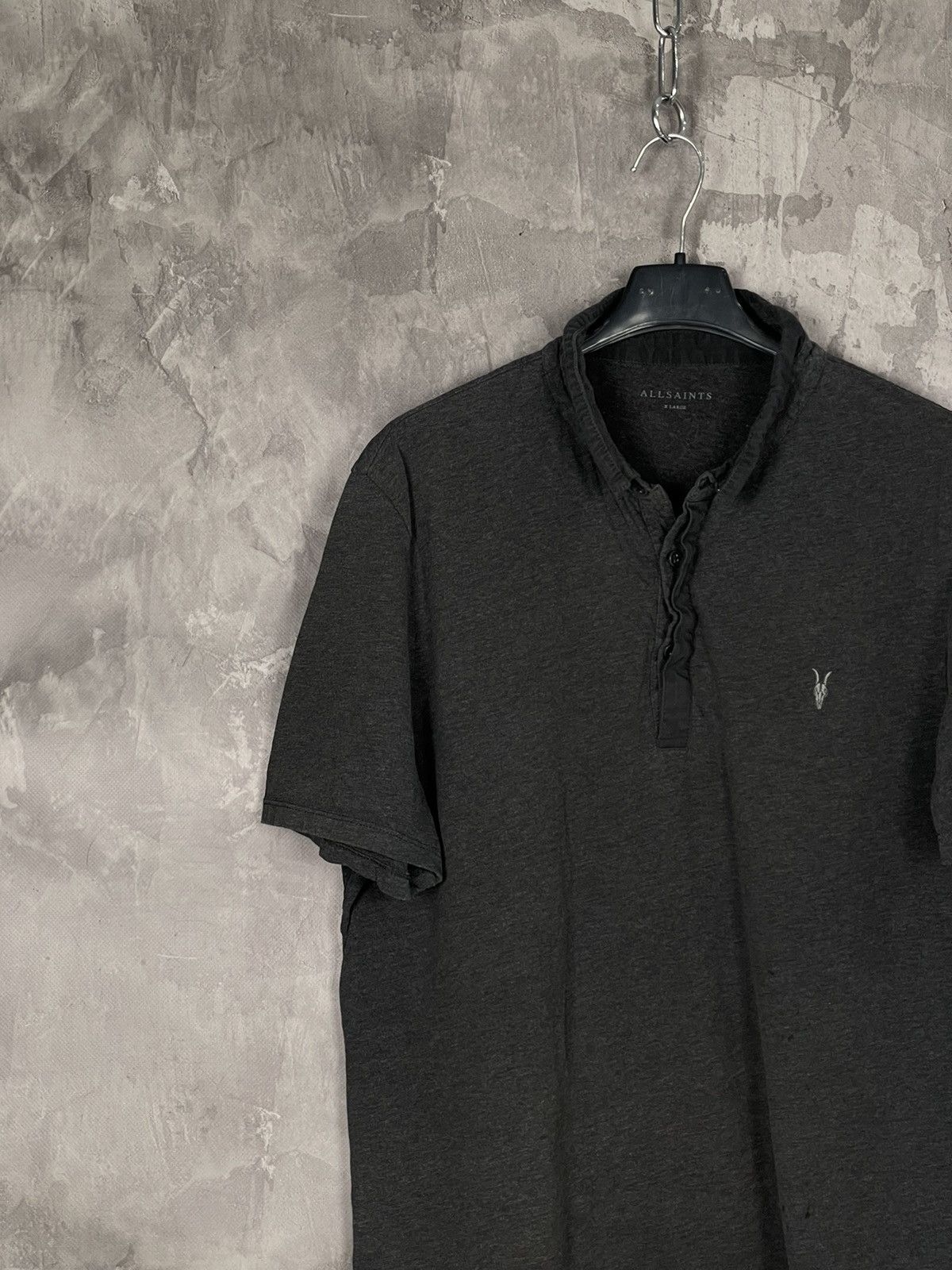 Allsaints × Vintage Allsaints Luxury Basic Logo Polo T-Shirt Size US XL / EU 56 / 4 - 3 Thumbnail