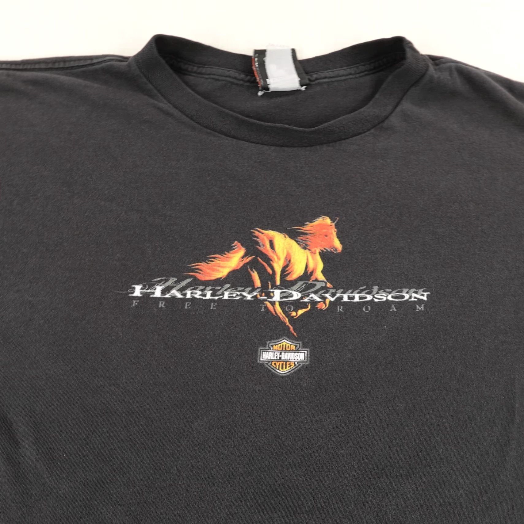 Harley Davidson VINTAGE Harley-Davidson Shirt Mens XL Black Graphic Print Logo 90s Biker Horse Motorcycle Outdoor Mens XL Black Shirt Size US XL / EU 56 / 4 - 2 Thumbnail