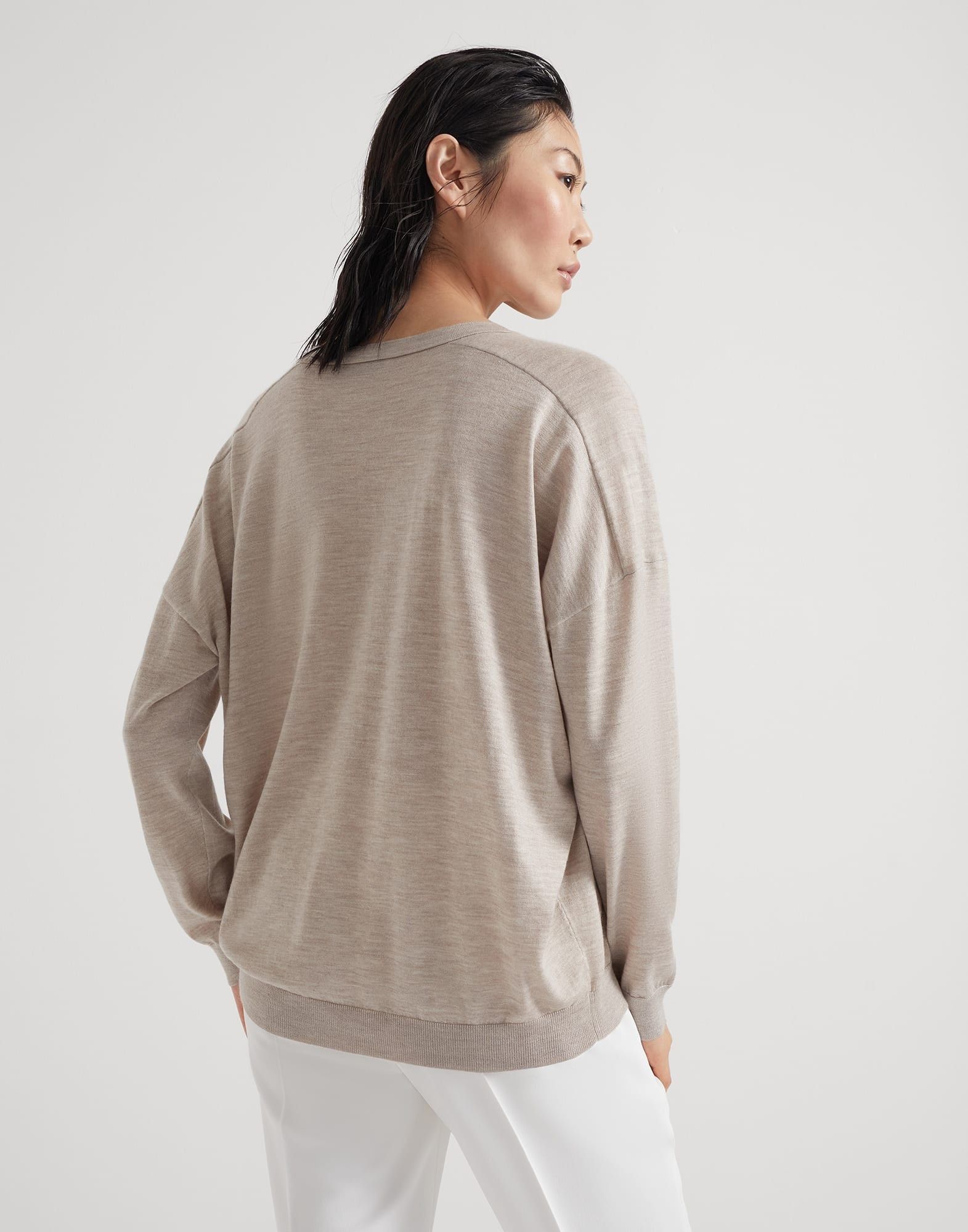 Brunello Cucinelli o1w1db10825 Sweater in Dark Beige Size S / US 4 / IT 40 - 2 Thumbnail