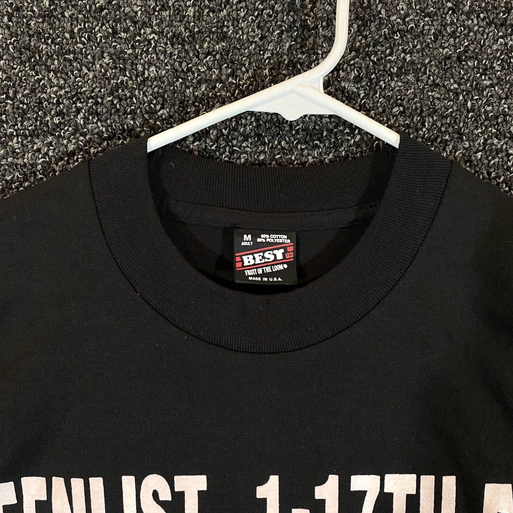 Fruit Of The Loom VINTAGE Fruit of the Loom Military T-Shirt Men Medium Black 90s Artillery Regiment Crew Neck Short Sleeve Size US M / EU 48-50 / 2 - 5 Thumbnail