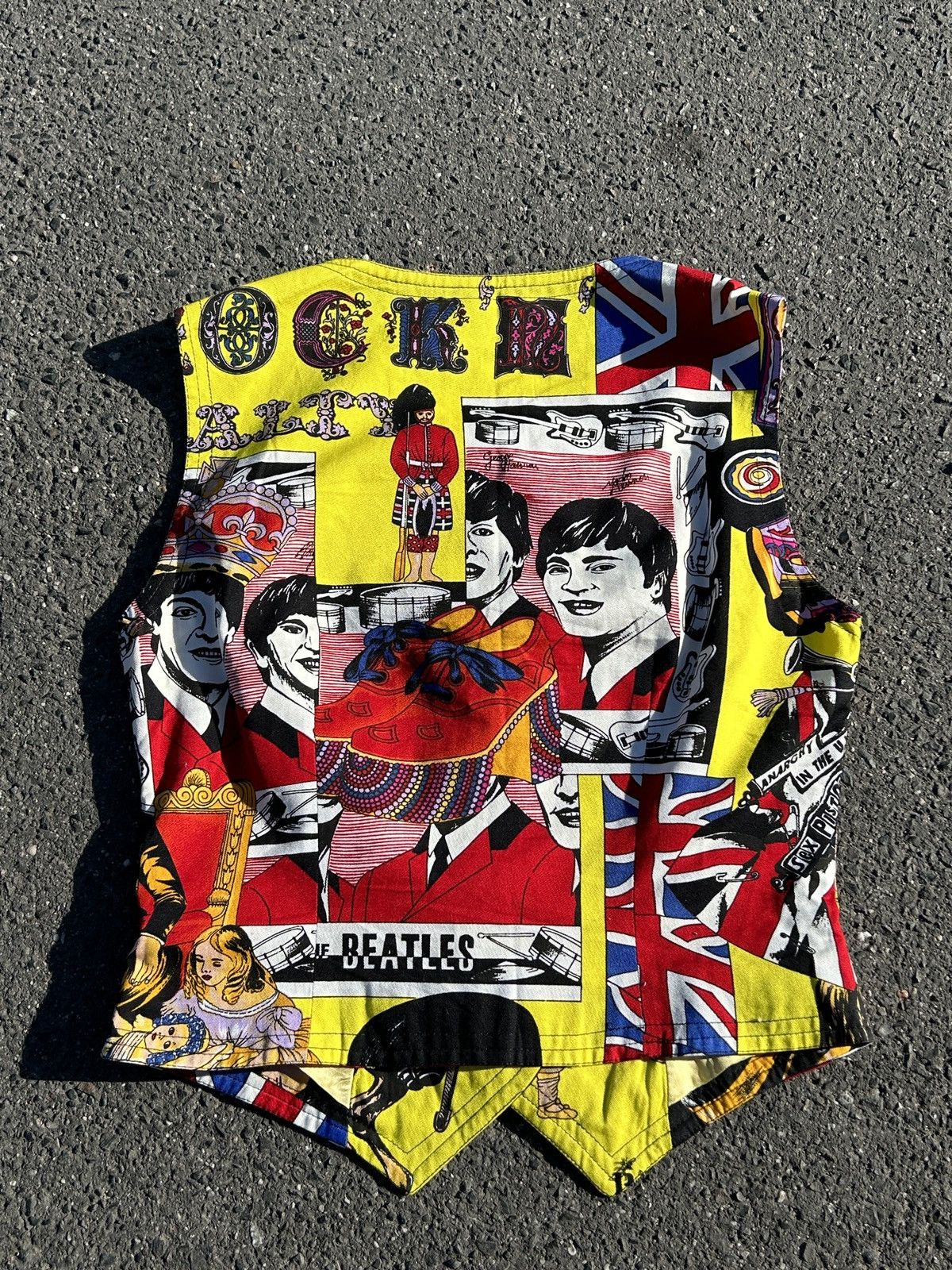 image of Archival Clothing Very Versace Jeans Couture Sex Pistols The Beatles Vest, Women's (Size Small)