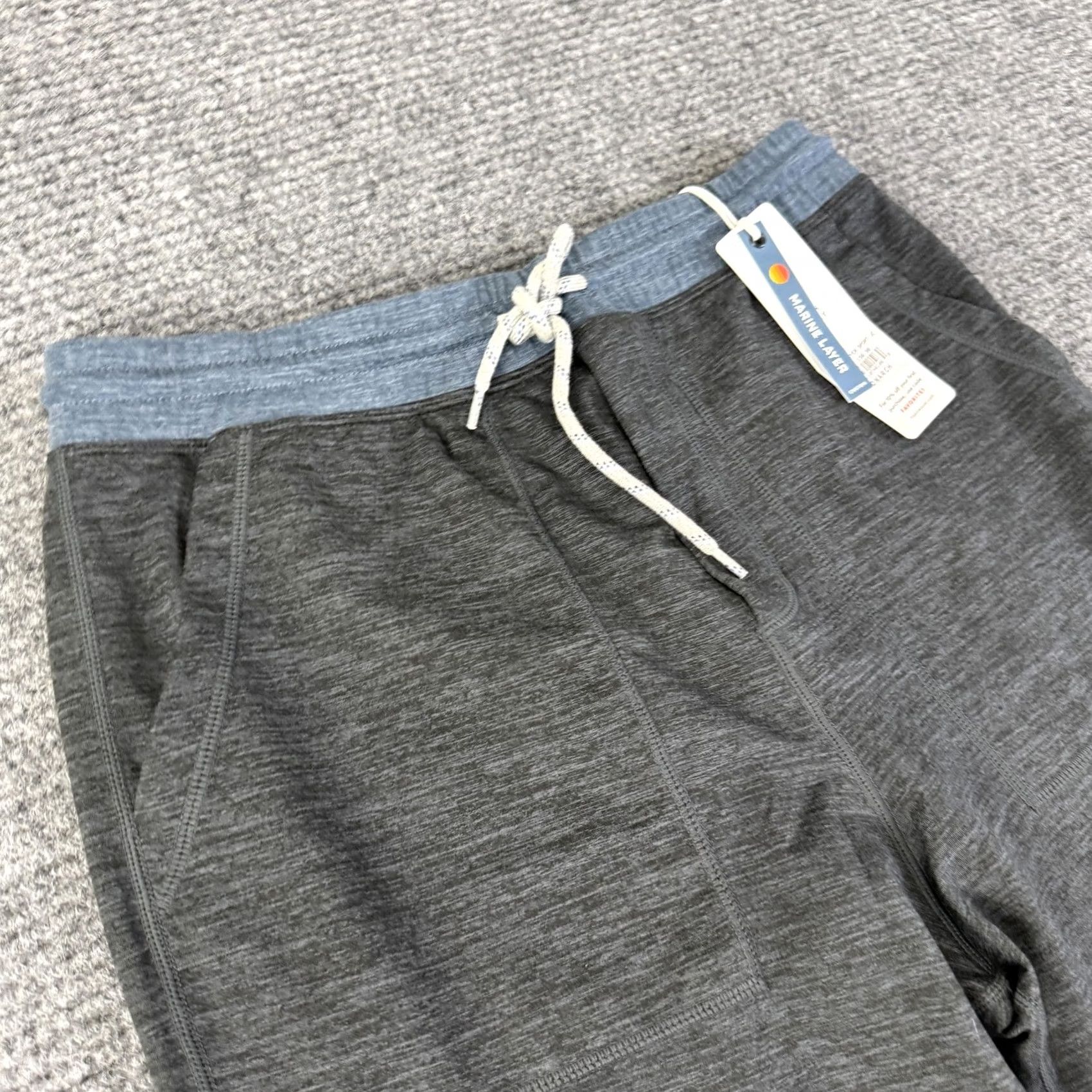 Marine Layer Marine Layer Sport Jogger Pants Mens S Gray Jersey Elastic Waist Pockets Size US S / EU 44-46 / 1 - 4 Thumbnail