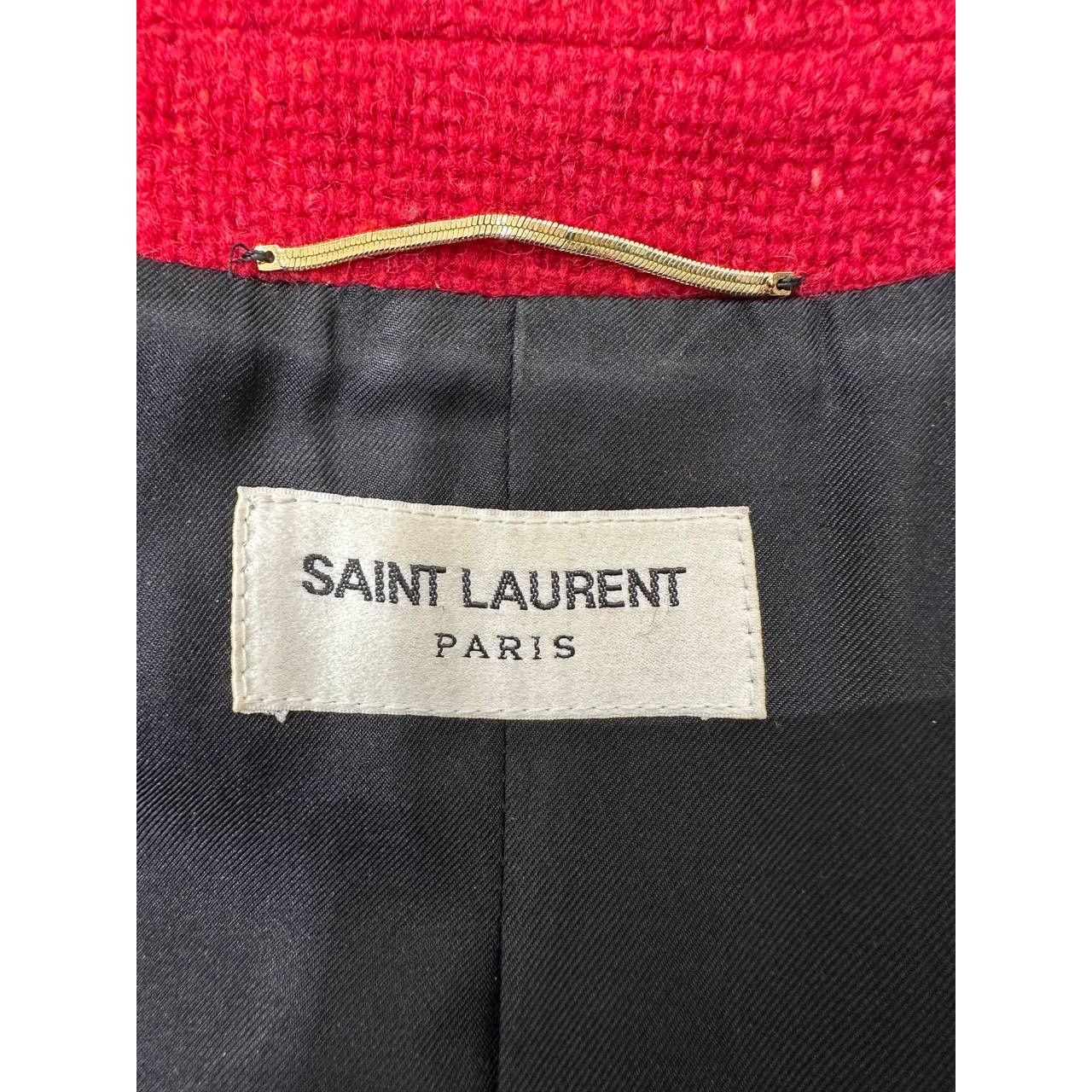 Saint Laurent Paris Saint Laurent Red Tweed Double Breasted Blazer Sz 40 Size M / US 6-8 / IT 42-44 - 5 Thumbnail
