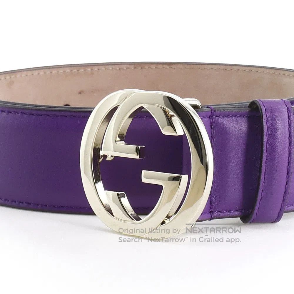 Other Gucci Vintage Purple Leather Belt. Size ONE SIZE - 3 Thumbnail