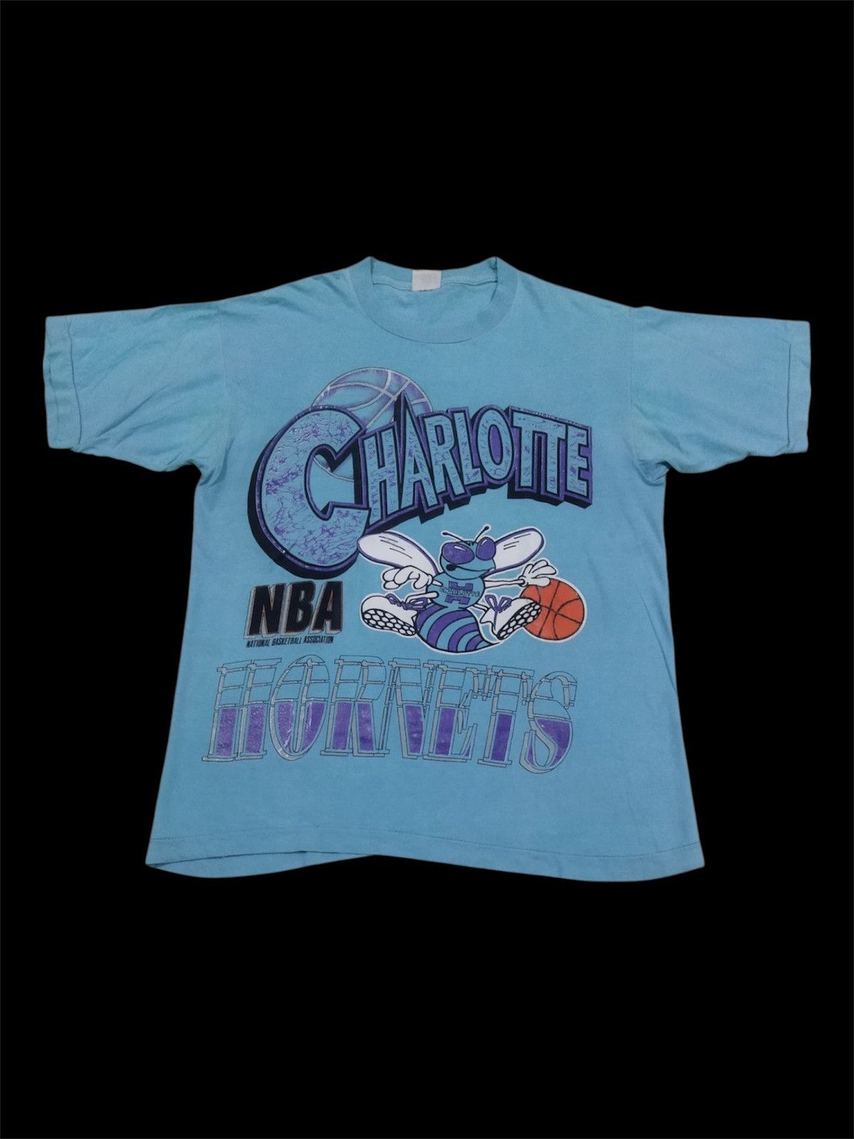NBA Vintage 90s Charlotte Hornets Big Prints Shirt Size US L / EU 52-54 / 3 - 1 Thumbnail
