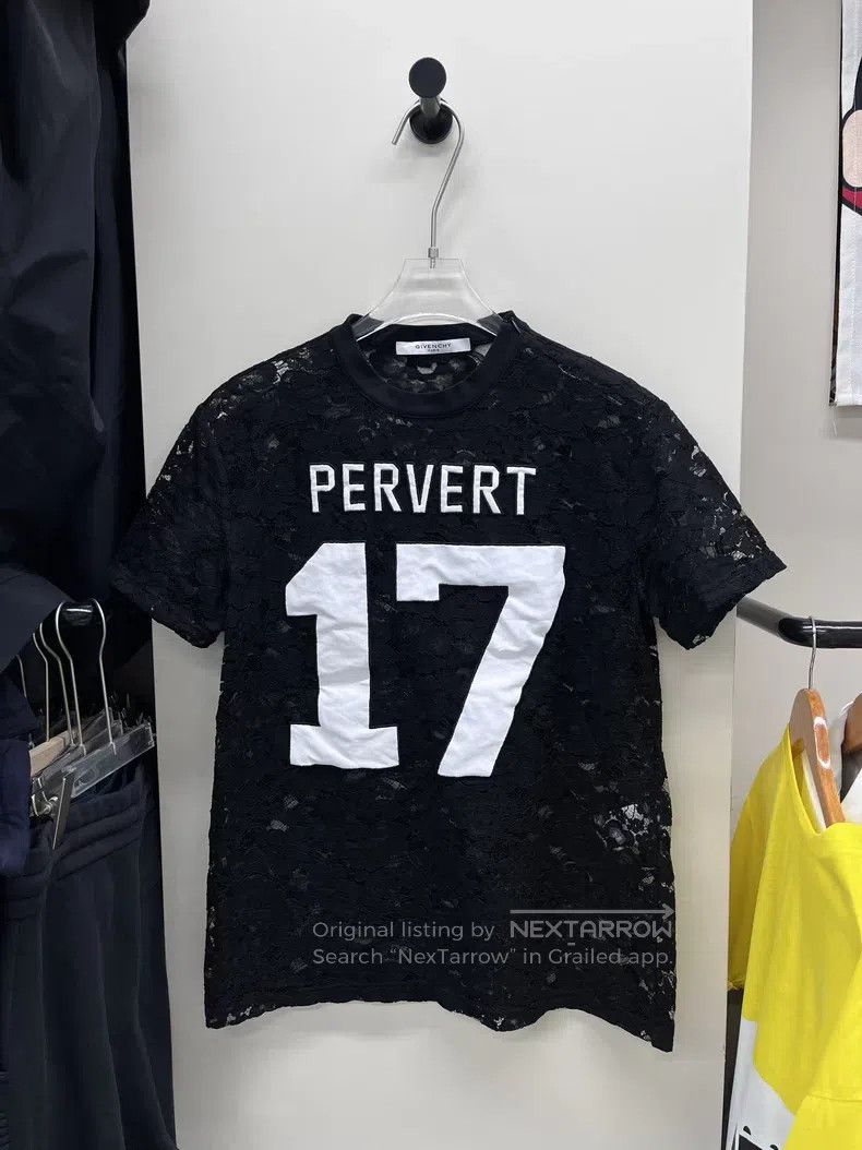 Givenchy Givenchy Limited Edition Pervert 17 Black Lace T-Shirt Size US M / EU 48-50 / 2 - 1 Thumbnail