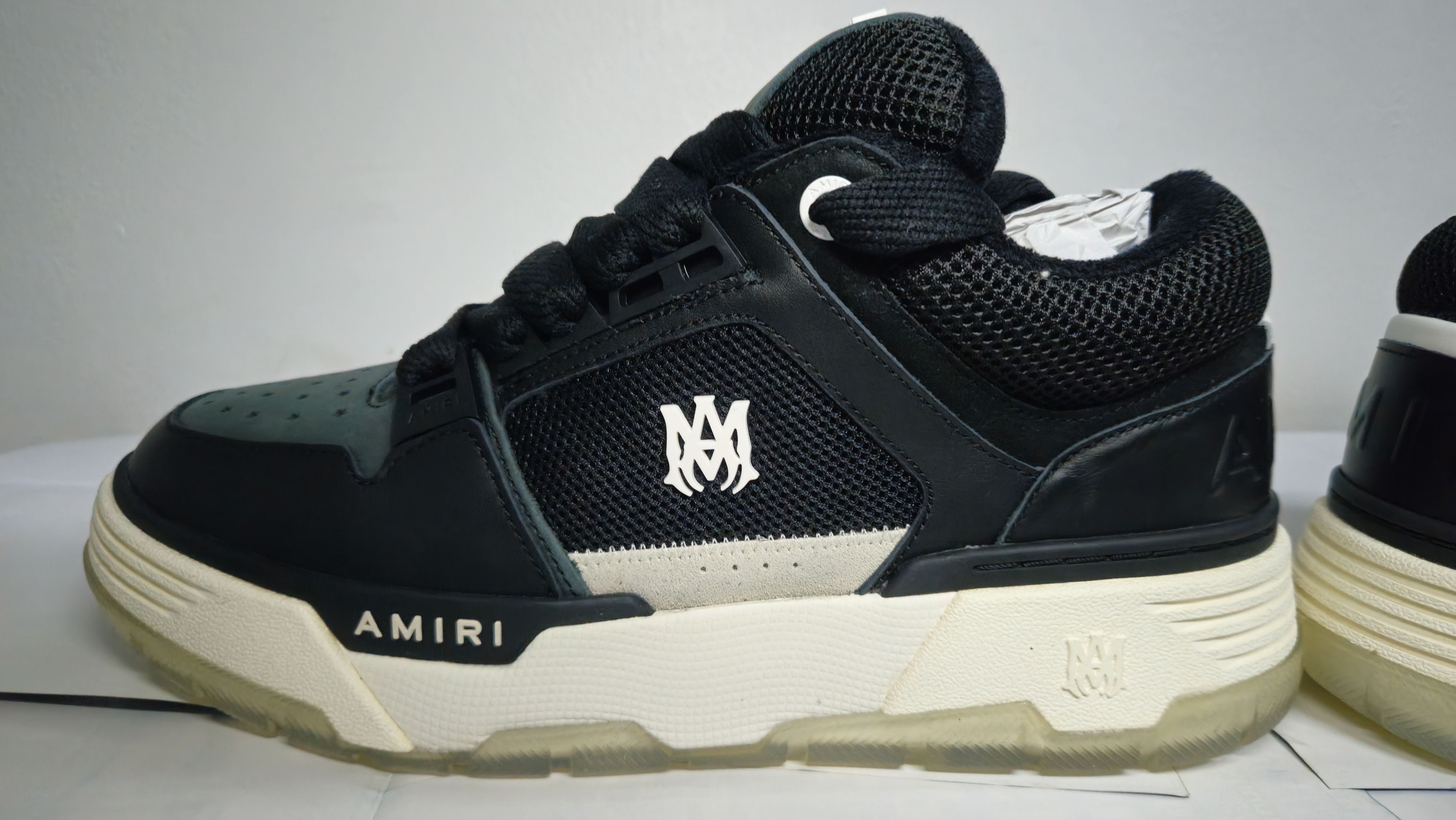 Amiri Amiri MA-1 Leather & Mesh Sneakers - Black/White Size US 10 / EU 43 - 2 Thumbnail