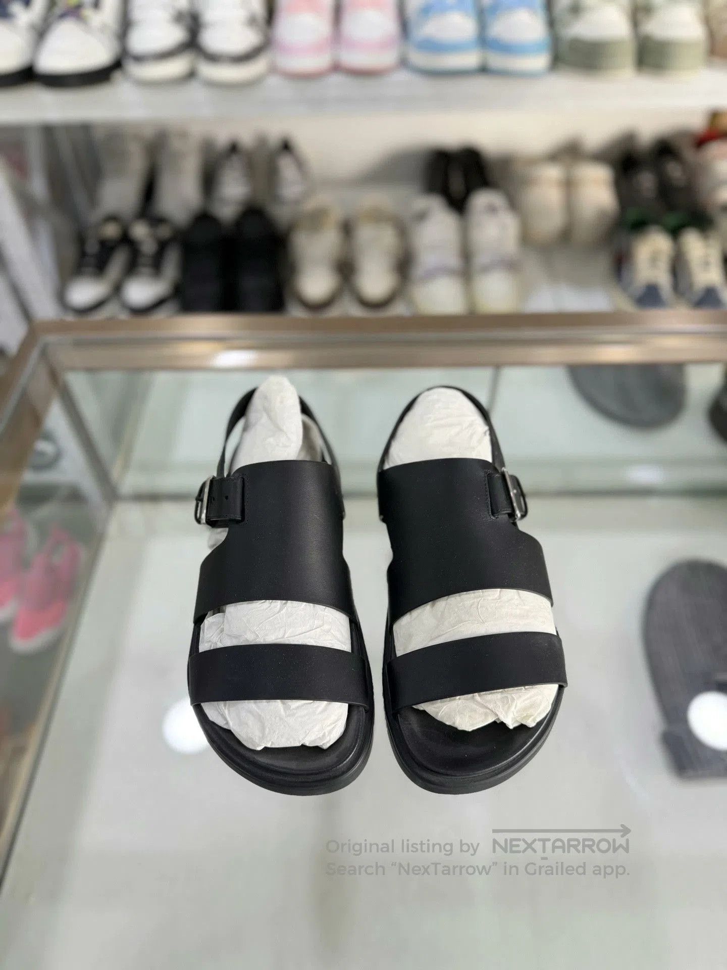 Hermes Hermes Black Leather Slipper Sandals 41. Size US 8 / EU 41 - 2 Thumbnail