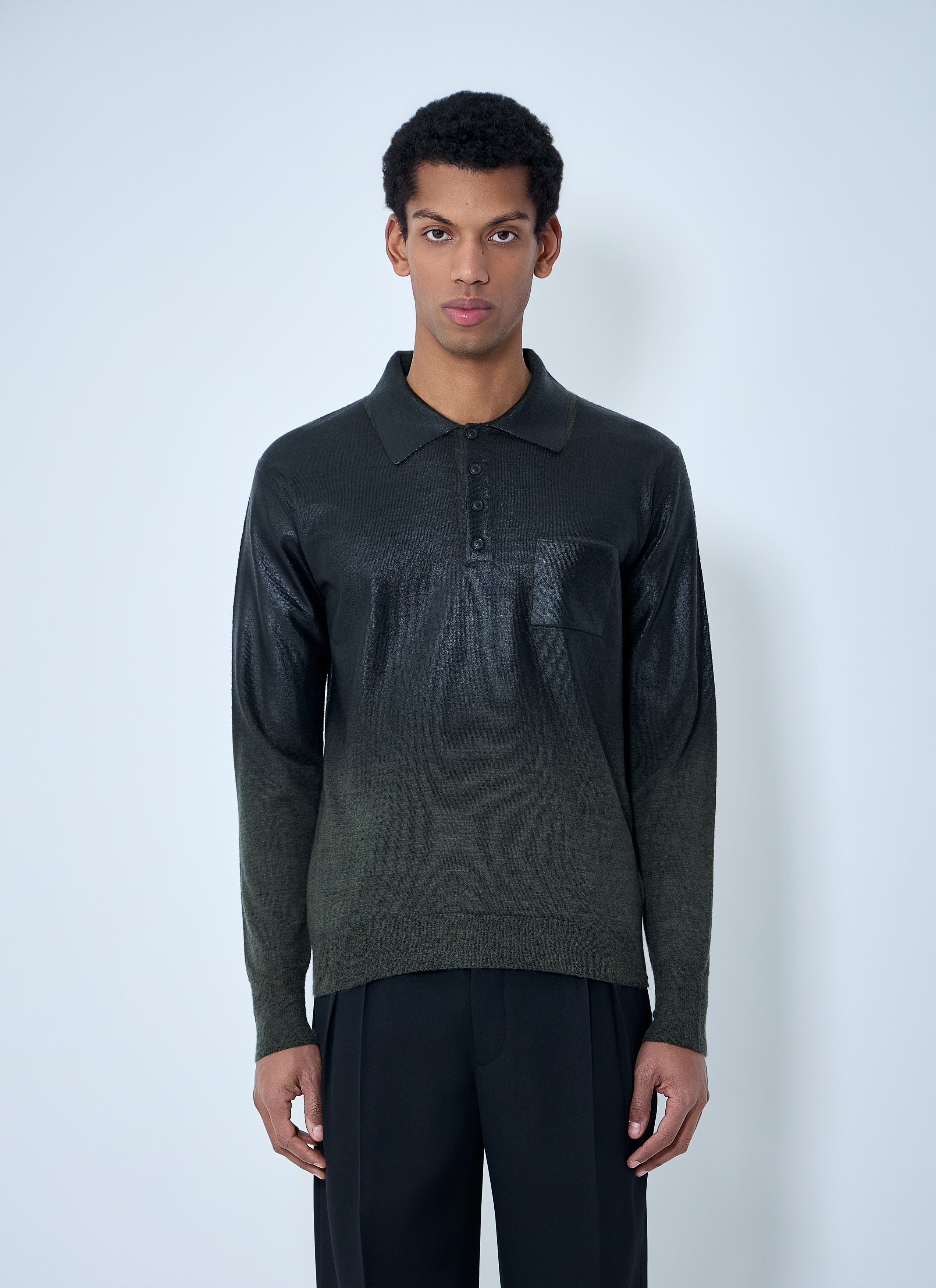 Maison Margiela Long Sleeve Polo Shirt Size US M / EU 48-50 / 2 - 1 Thumbnail