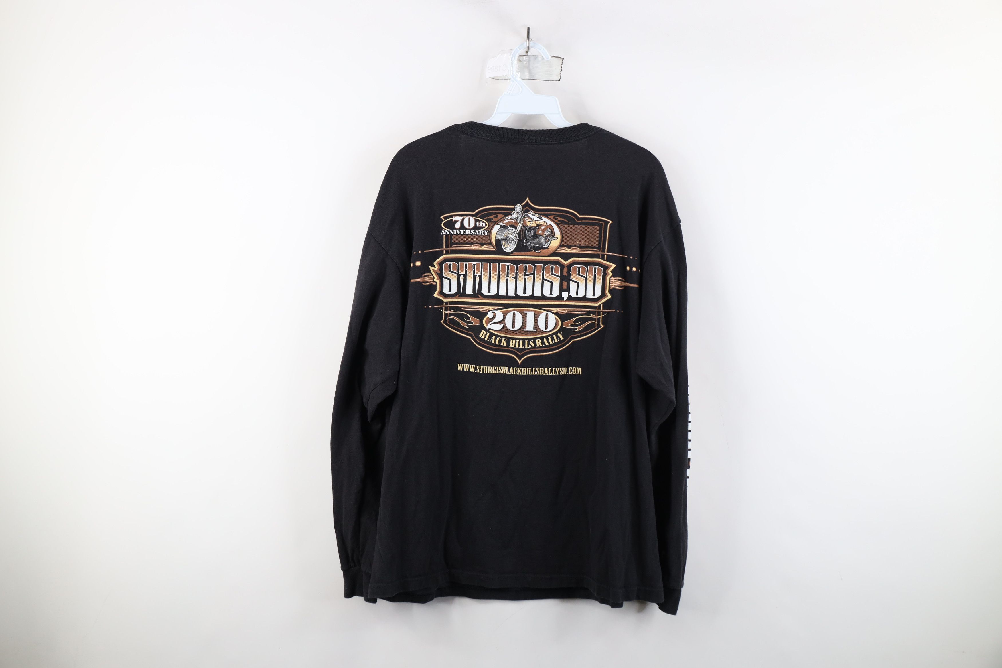 Vintage Vintage Y2K 2010 Motorcycle Sturgis Long Sleeve T-Shirt Size US L / EU 52-54 / 3 - 11 Thumbnail