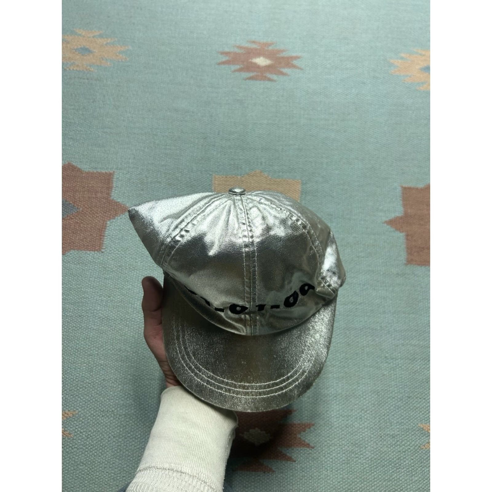 Vintage VINTAGE Baseball Cap Millennium 2000 Silver Nylon Stretch One Size Men Hat Cap Size ONE SIZE - 3 Thumbnail