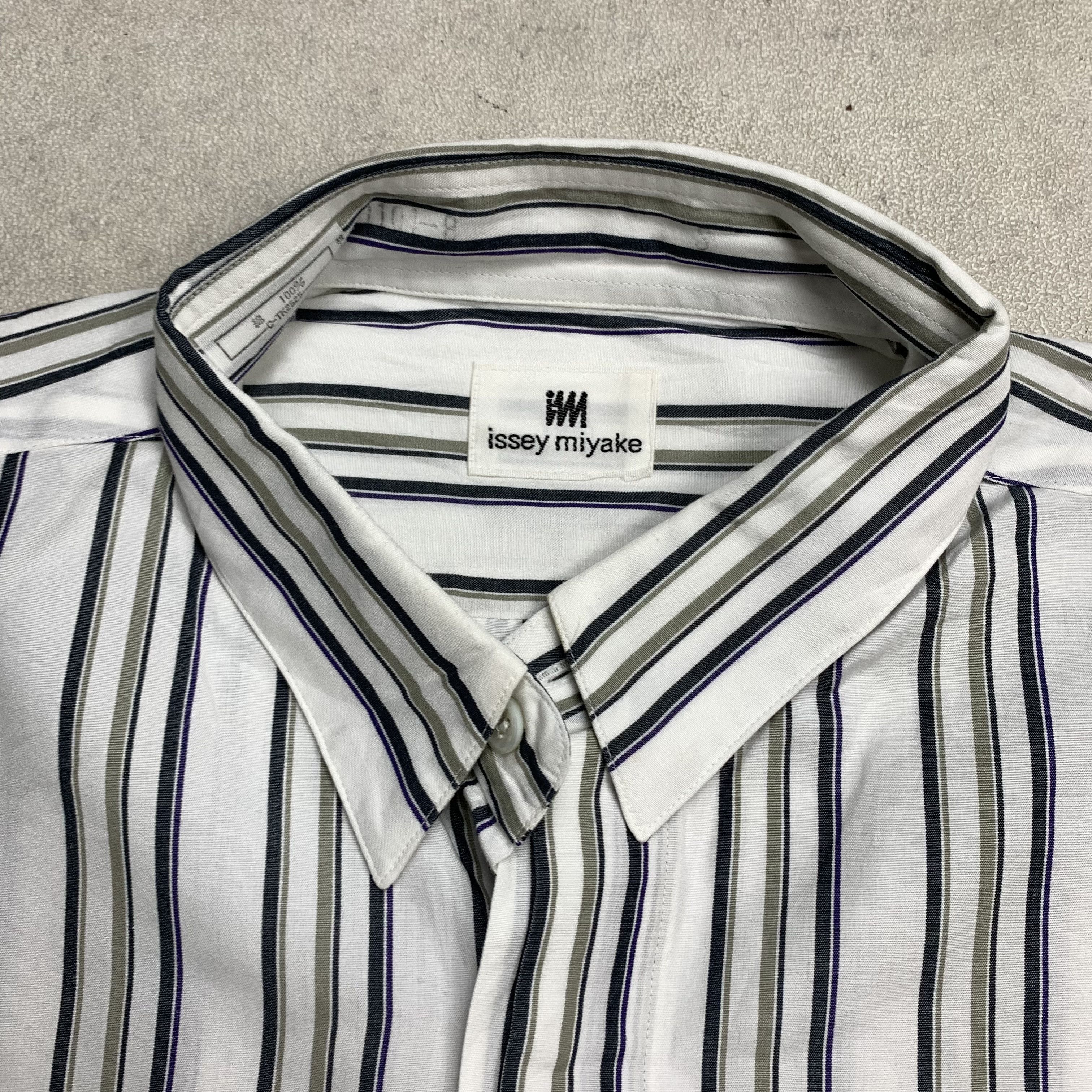 Issey Miyake Issey Miyake Striped Button Up Shirt Size US M / EU 48-50 / 2 - 5 Thumbnail
