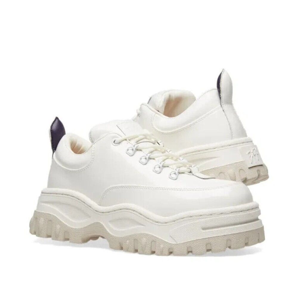 Eytys Angel Patent Sneaker Size 37 White Womens Leather