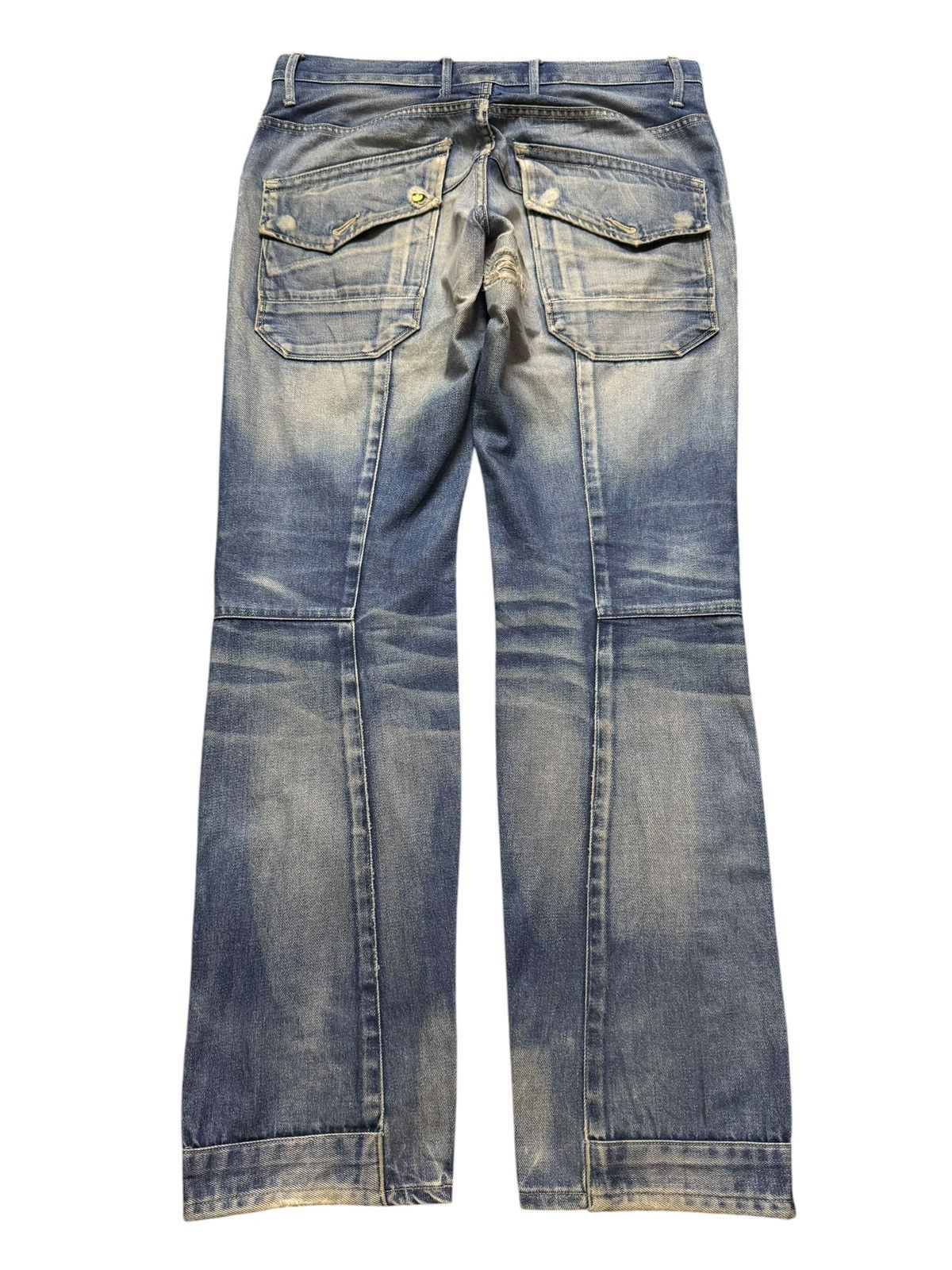 G-Star Vintage Y2K Gstar Raw Blue Faded Wash Avant Garde Style Jean Size US 33 - 2 Thumbnail