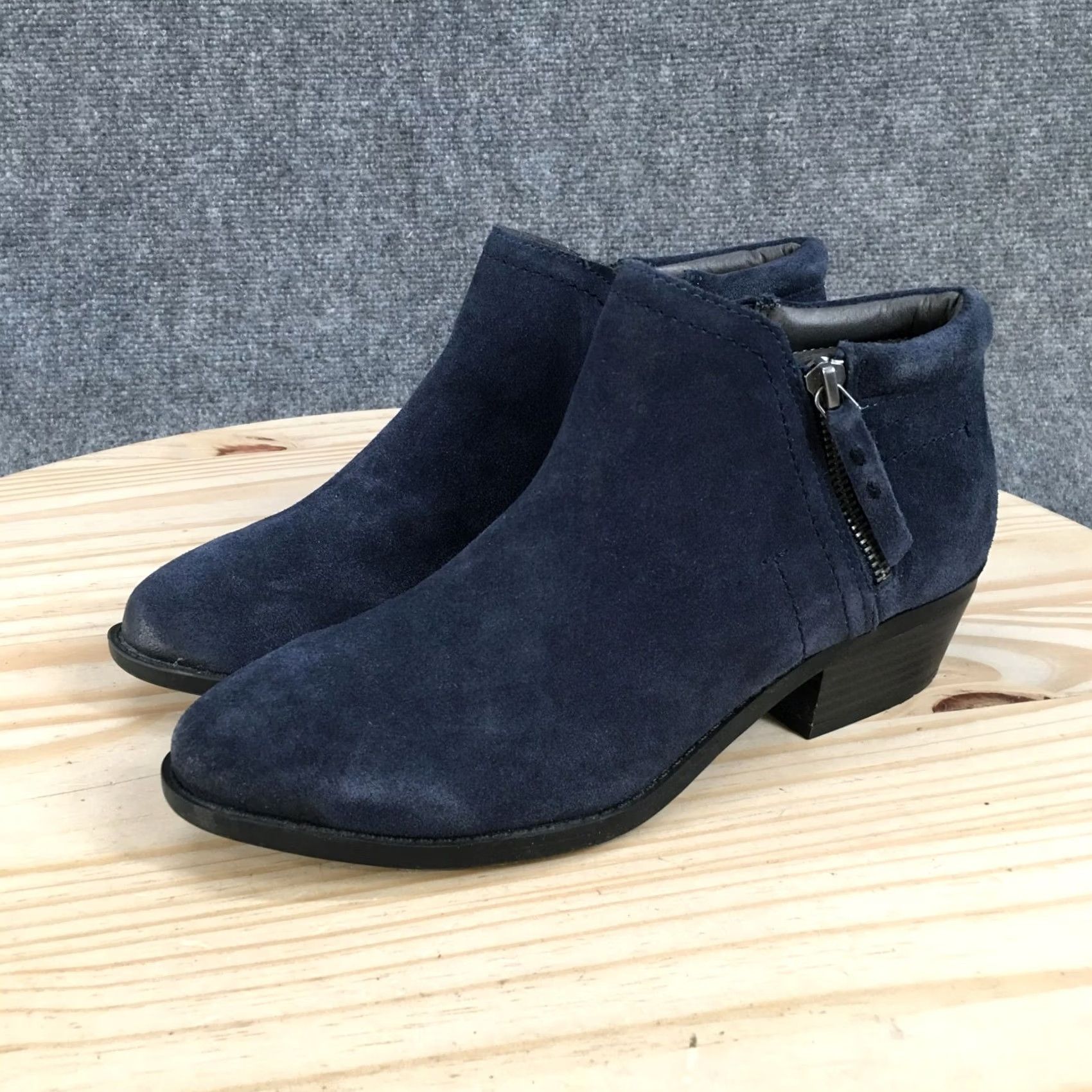 Vintage White Mountain Boots Delaney Ankle Booties Blue Leather Zip Casual Womens 8 M Boots Size US 8 / IT 38 - 3 Thumbnail