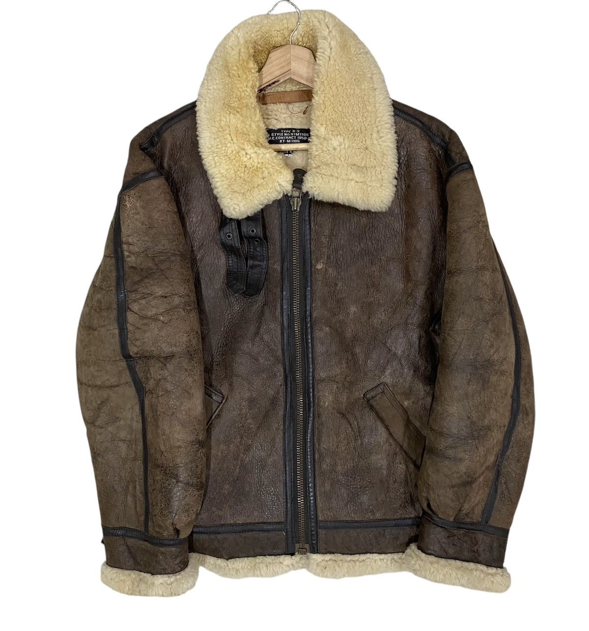 ?VINTAGE MILANO CONNECTION TYPE B3 SHEEPSKIN FLIGHT JACKET