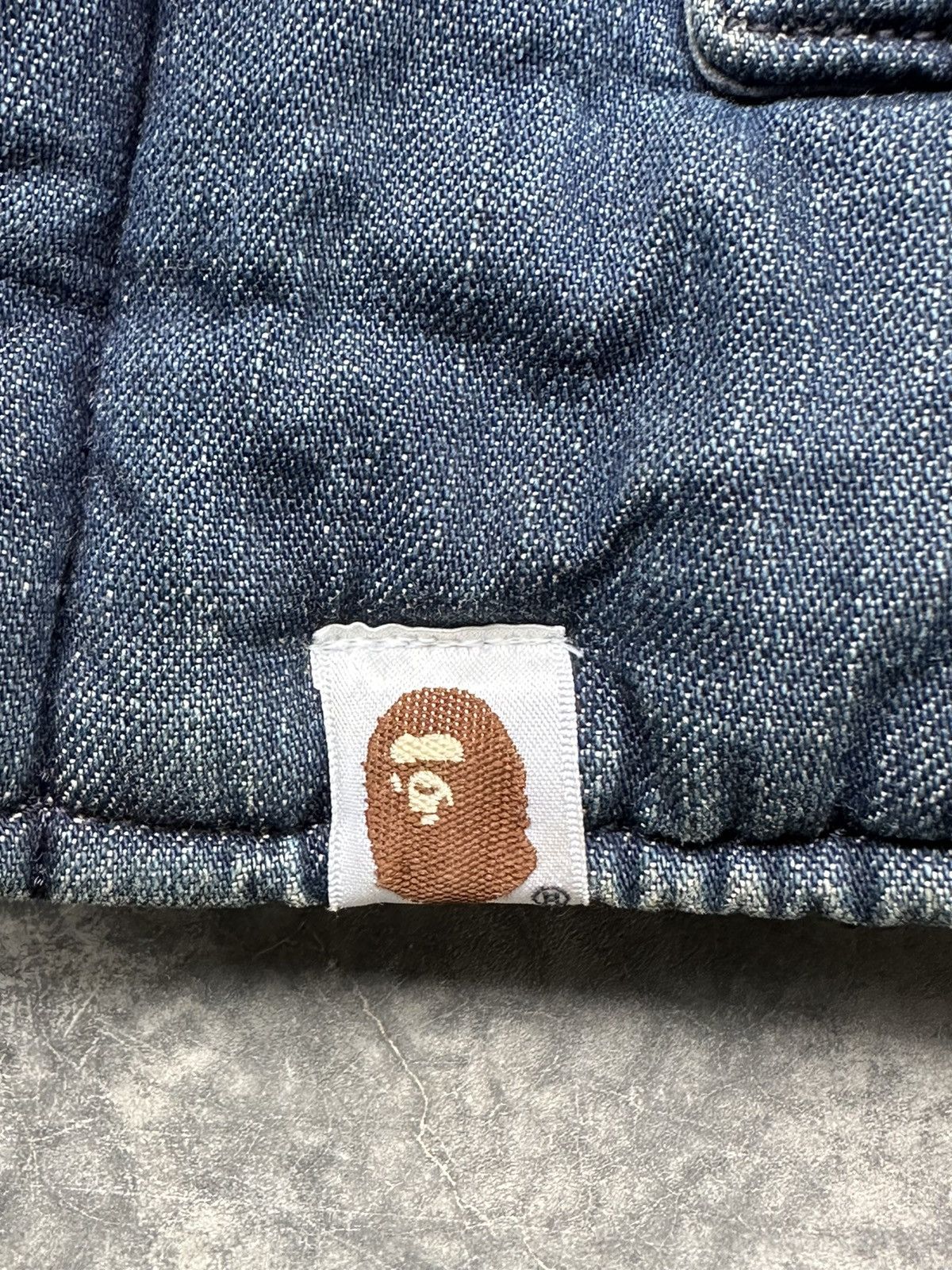 Bape 🦍Vintage A Bathing Ape Denim Utility Jacket Size US L / EU 52-54 / 3 - 11 Thumbnail