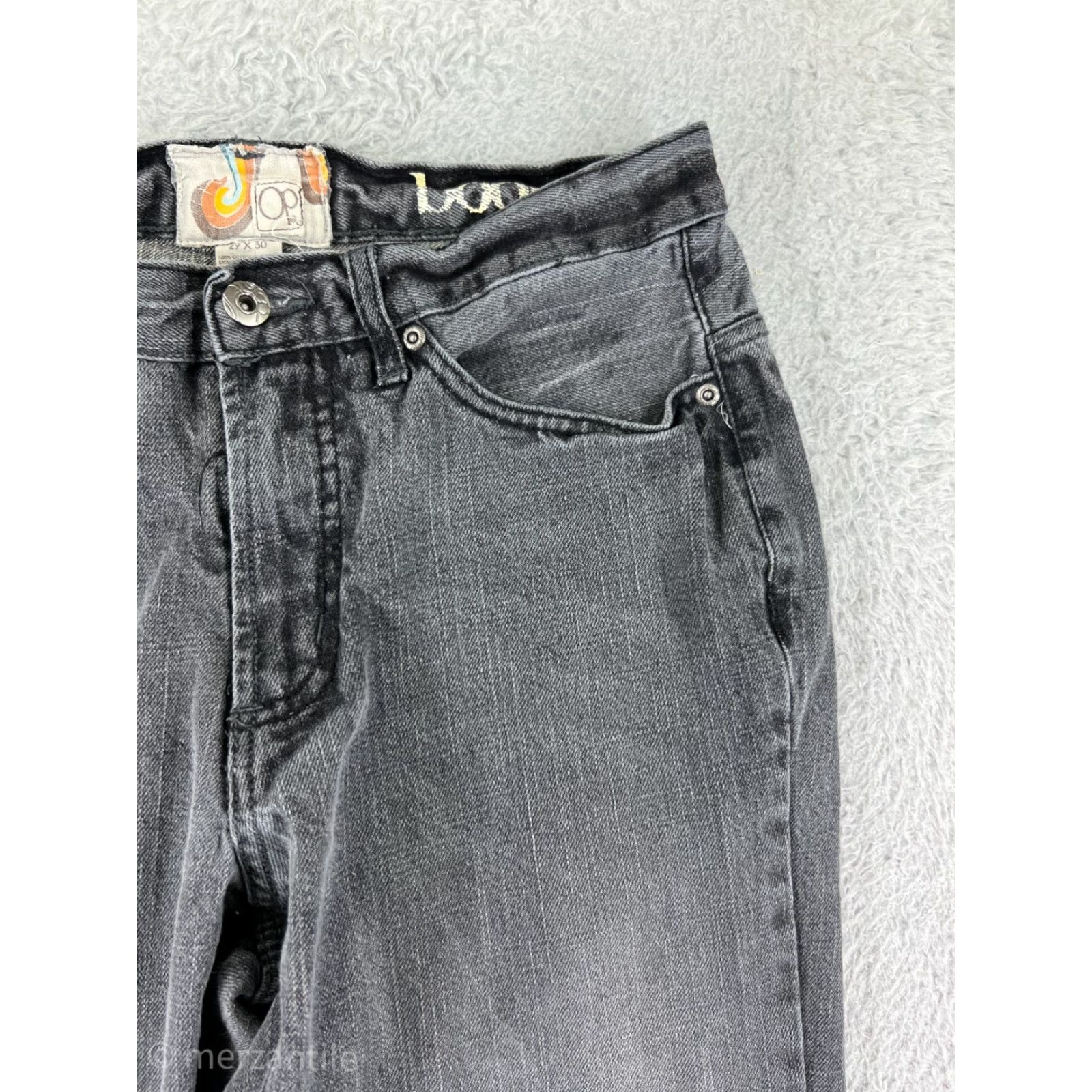 Ocean Pacific OP Ocean Pacific Jeans Womens 29 Gray Denim Bootcut Mid Rise 5-Pocket Regular Inseam 29 Cotton Blend Stretch Vintage: No Gender: Womens Size 29" - 7 Thumbnail