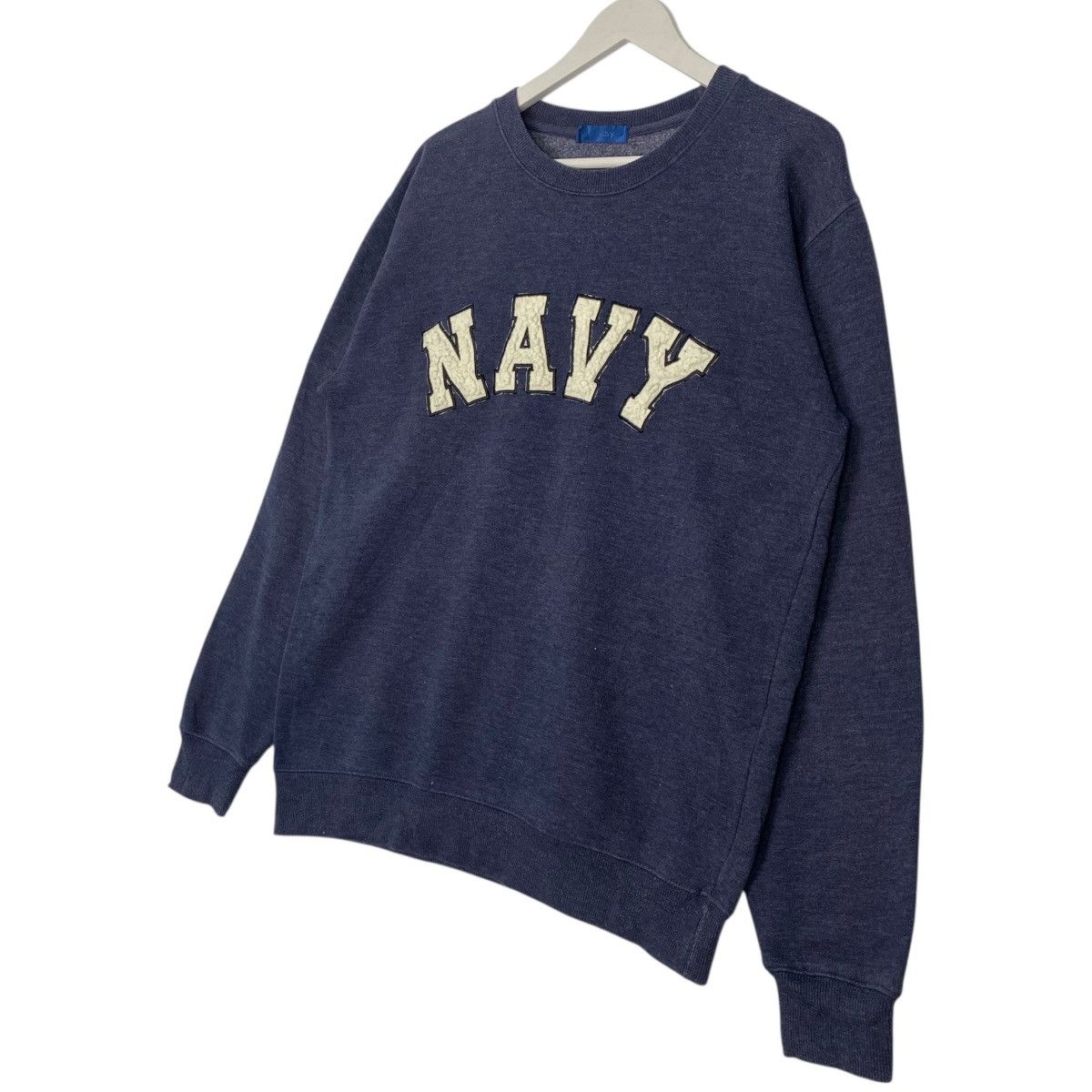 Vintage Vintage Navy Sweatshirt Big Logo Embroidery Navy Blue Size M Size US M / EU 48-50 / 2 - 2 Thumbnail