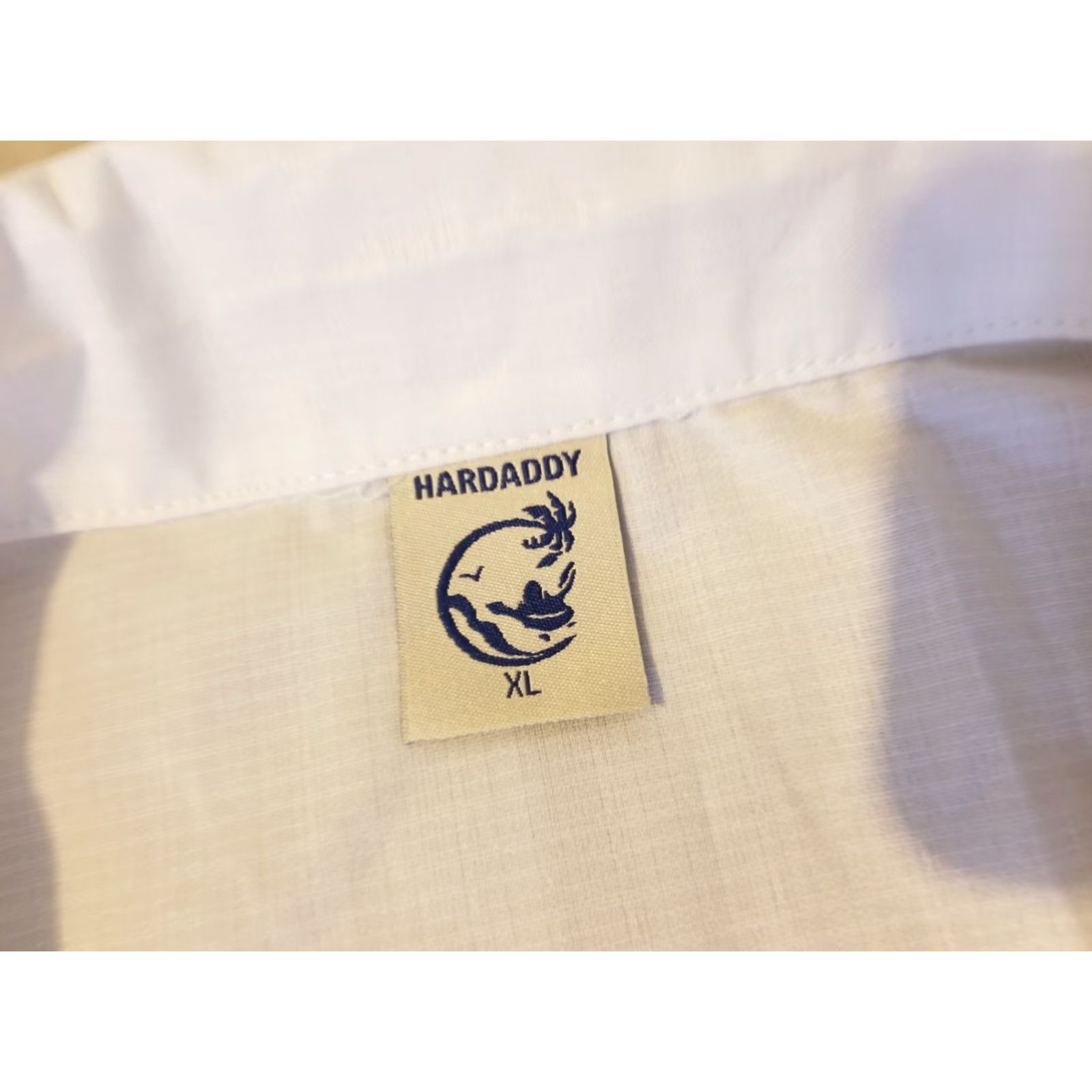 Vintage Hardaddy Shirt XL White Short Sleeve Button-Up Hawaiian Summer Mens Size 46R - 3 Thumbnail