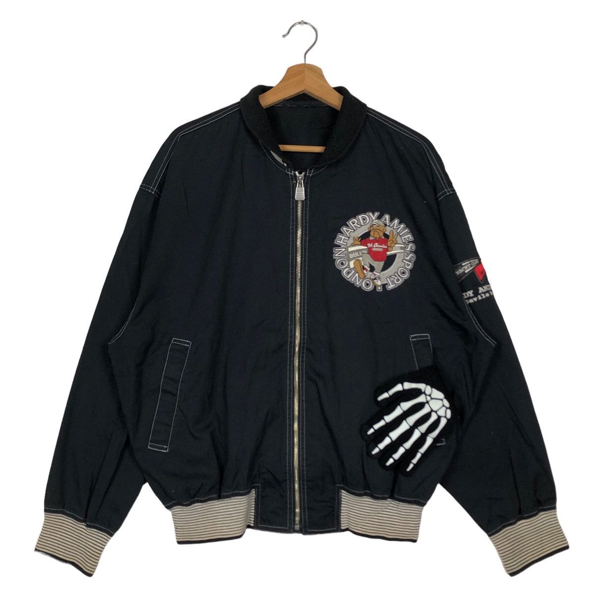 Japanese Brand 🔥Vintage Bomber Jacket Hardy Amies Big Logo Issey Miyake Size US L / EU 52-54 / 3 - 2 Thumbnail