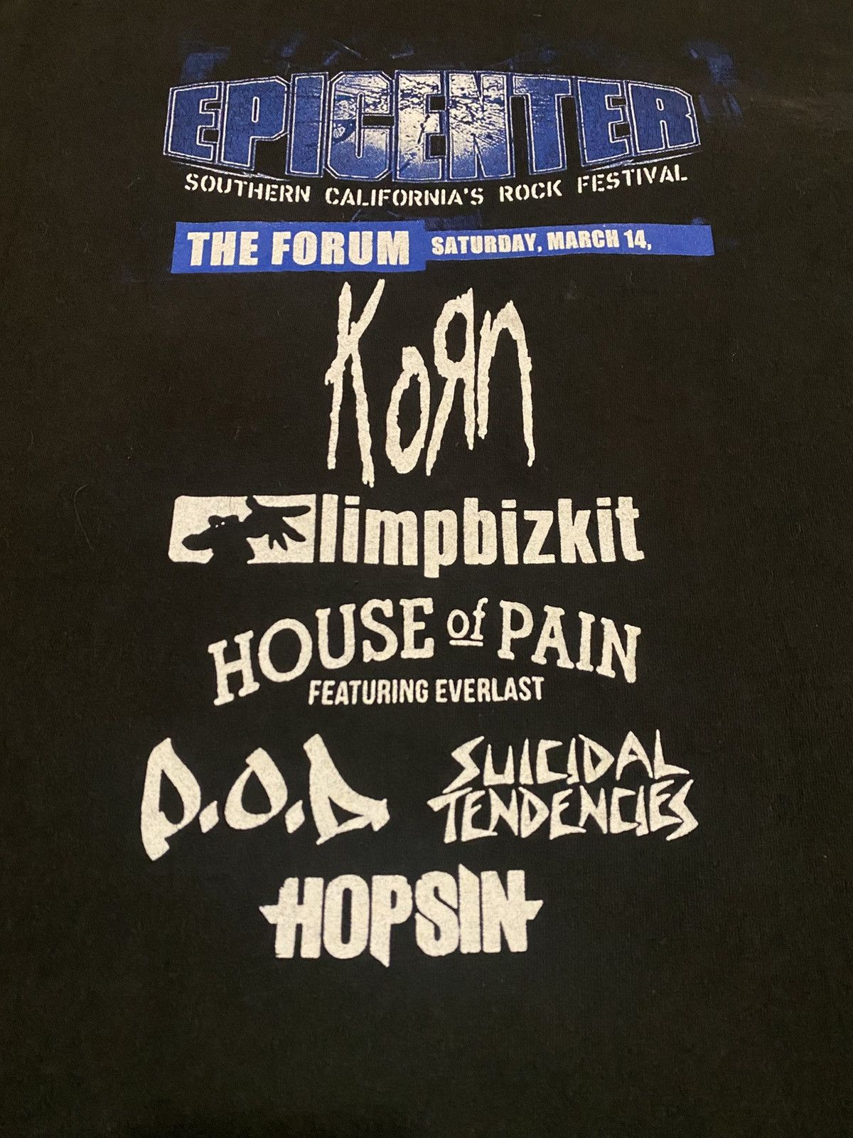 Band Tees Korn Limp Bizkit Epicenter SoCal Rock Music Festival T Shirt Size US XL / EU 56 / 4 - 4 Thumbnail