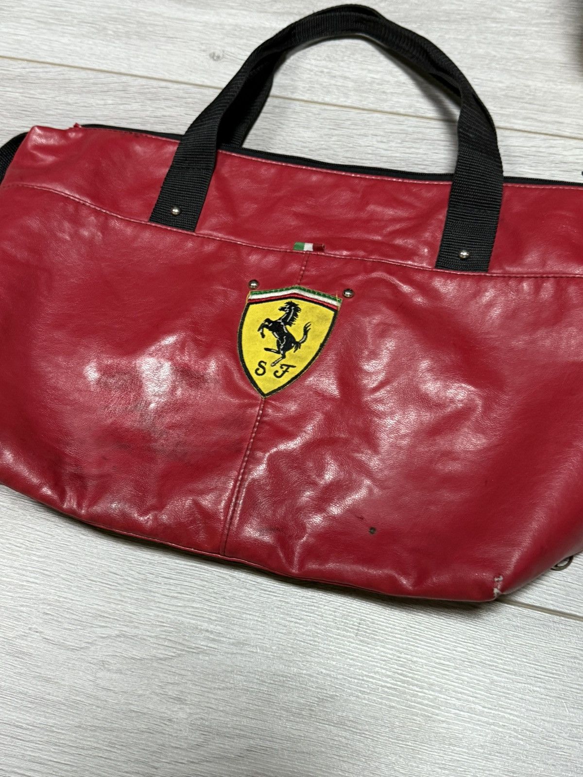 Ferrari Ferrari leather bag big logo tote sport zip Size ONE SIZE - 2 Thumbnail
