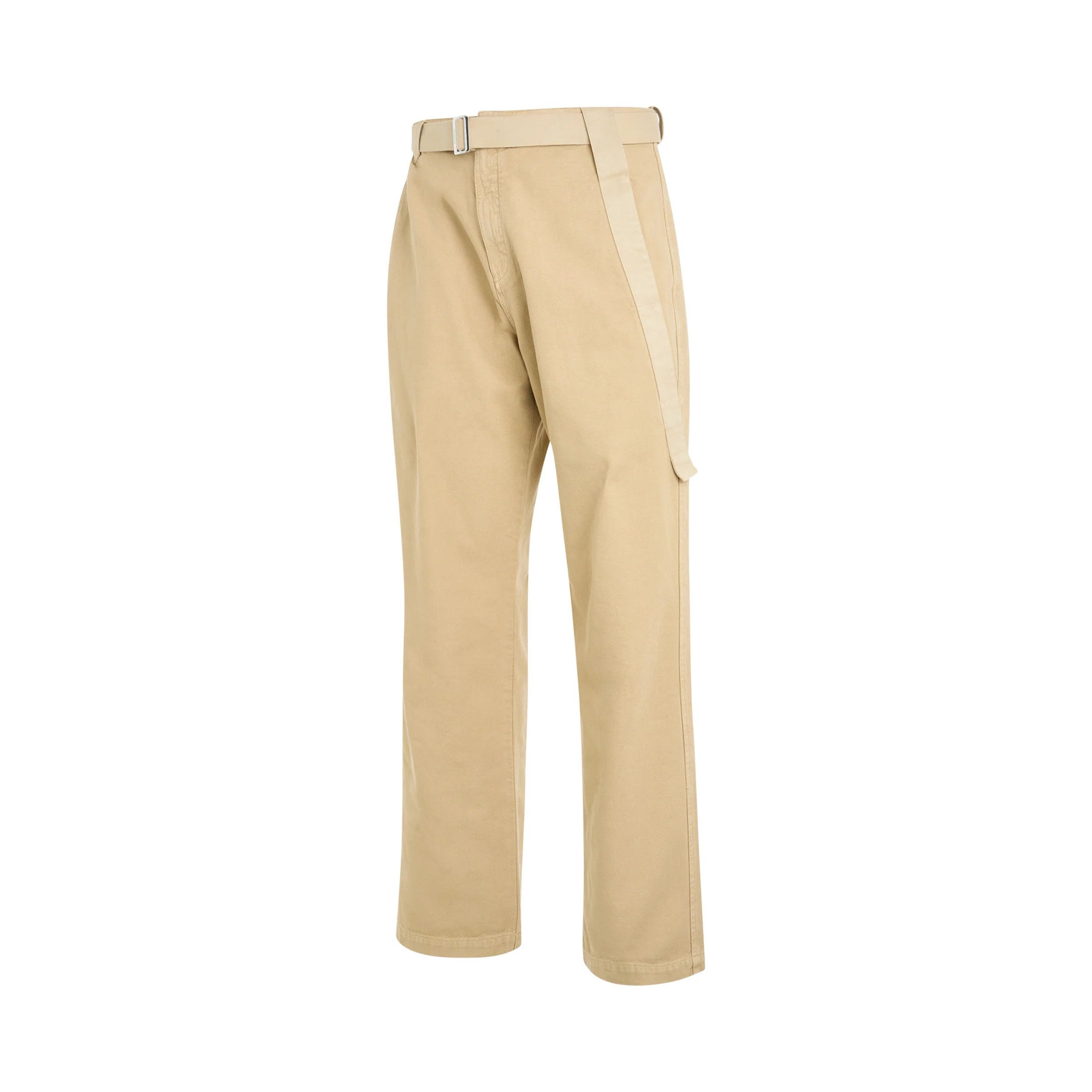 Jacquemus o1mris0824 Relax Fit Pants in Beige Size US 35 - 2 Thumbnail