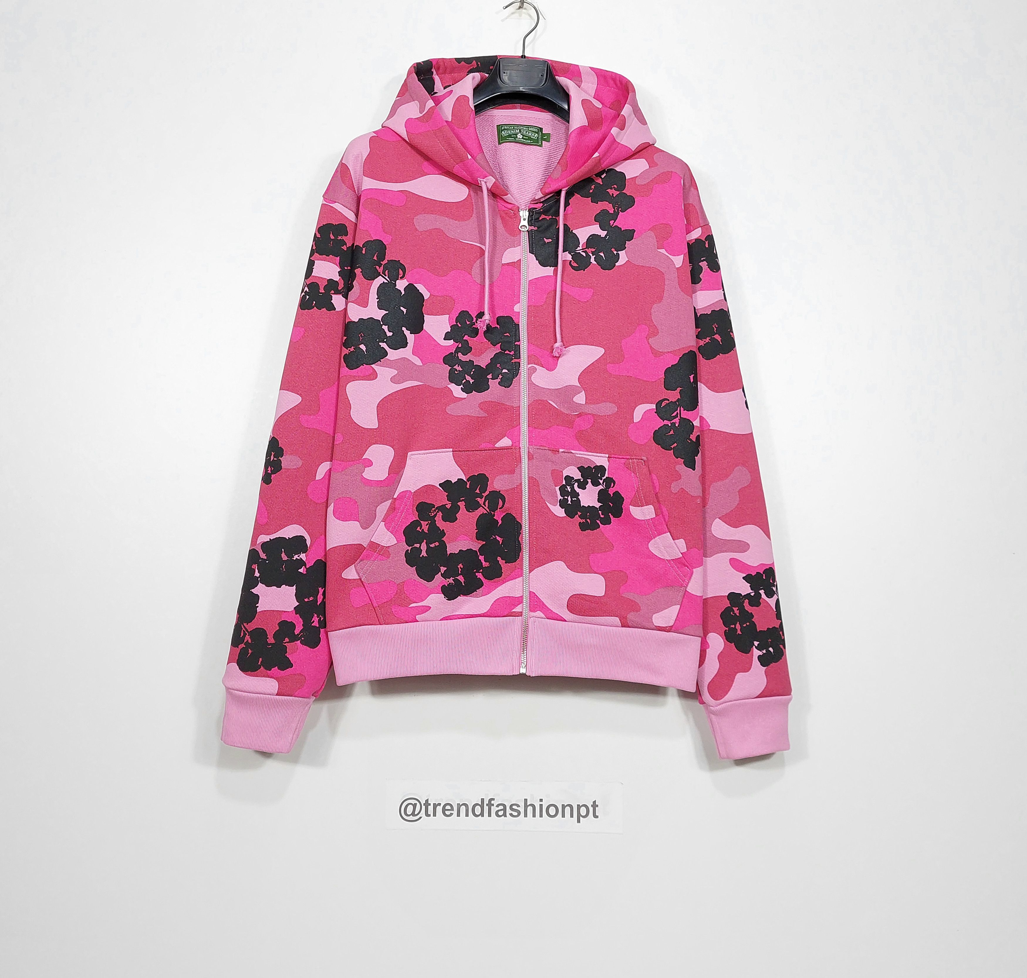 DENIM TEARS cotton wreath zip hoodie - camou pink L Size US L / EU 52-54 / 3 - 1 Thumbnail