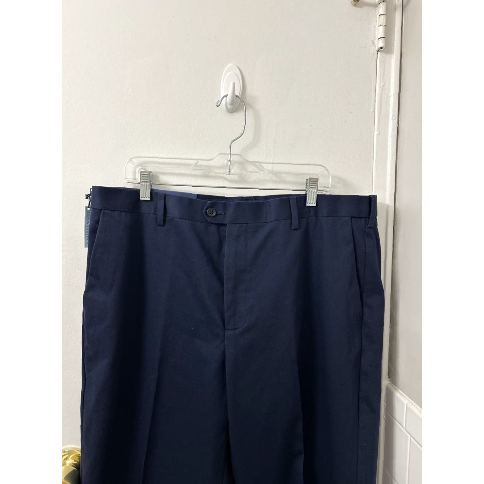 Croft & Barrow Crofts & Barrow Premium Pants Mens 38x30 Navy Blue Classic Fit YKK No Iron Dress Pants Size US 38 / EU 54 - 6 Thumbnail