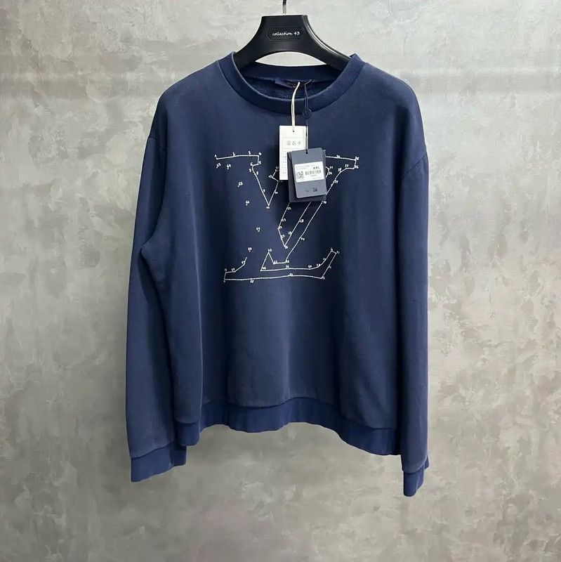 Louis Vuitton Louis Vuitton XXL Blue Cotton Sweatshirt for Men 0089 Size US XXL / EU 58 / 5 - 1 Thumbnail