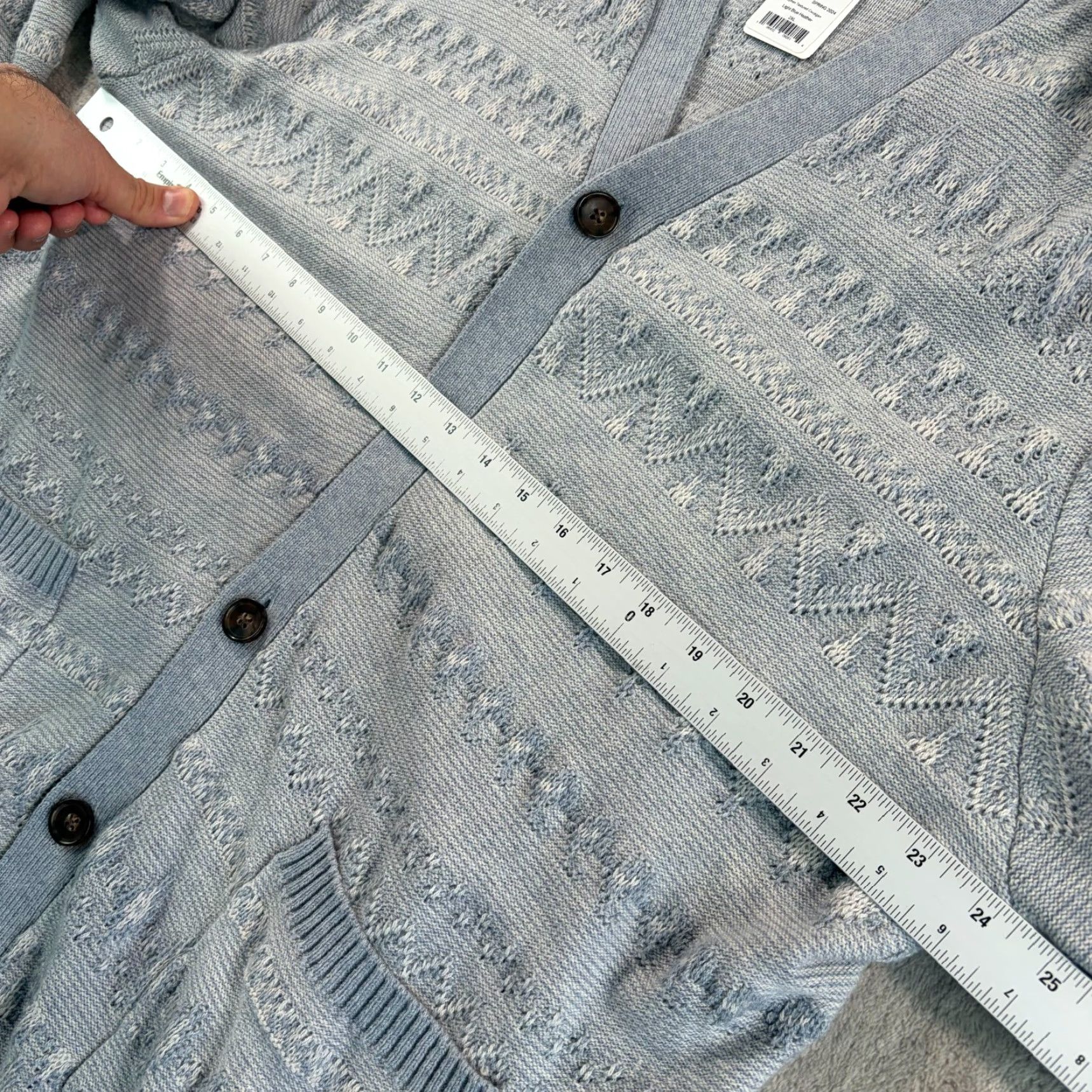 Marine Layer Marine Layer Stephen Textured Cardigan Blue Heather Wool Blend Men 2XL NWT 68 Size US XXL / EU 58 / 5 - 6 Thumbnail