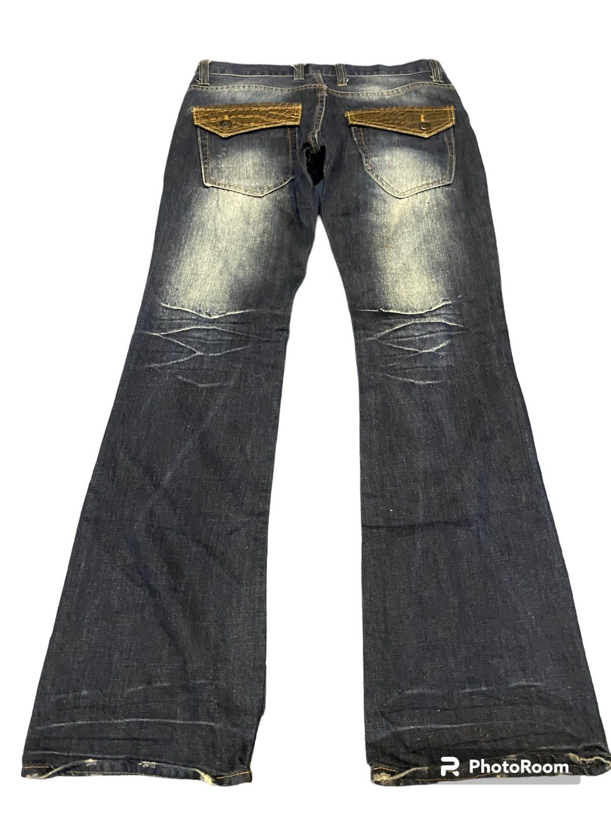 Japanese Brand Flare jeans root three style snake skin boot cut Size US 34 / EU 50 - 1 Thumbnail