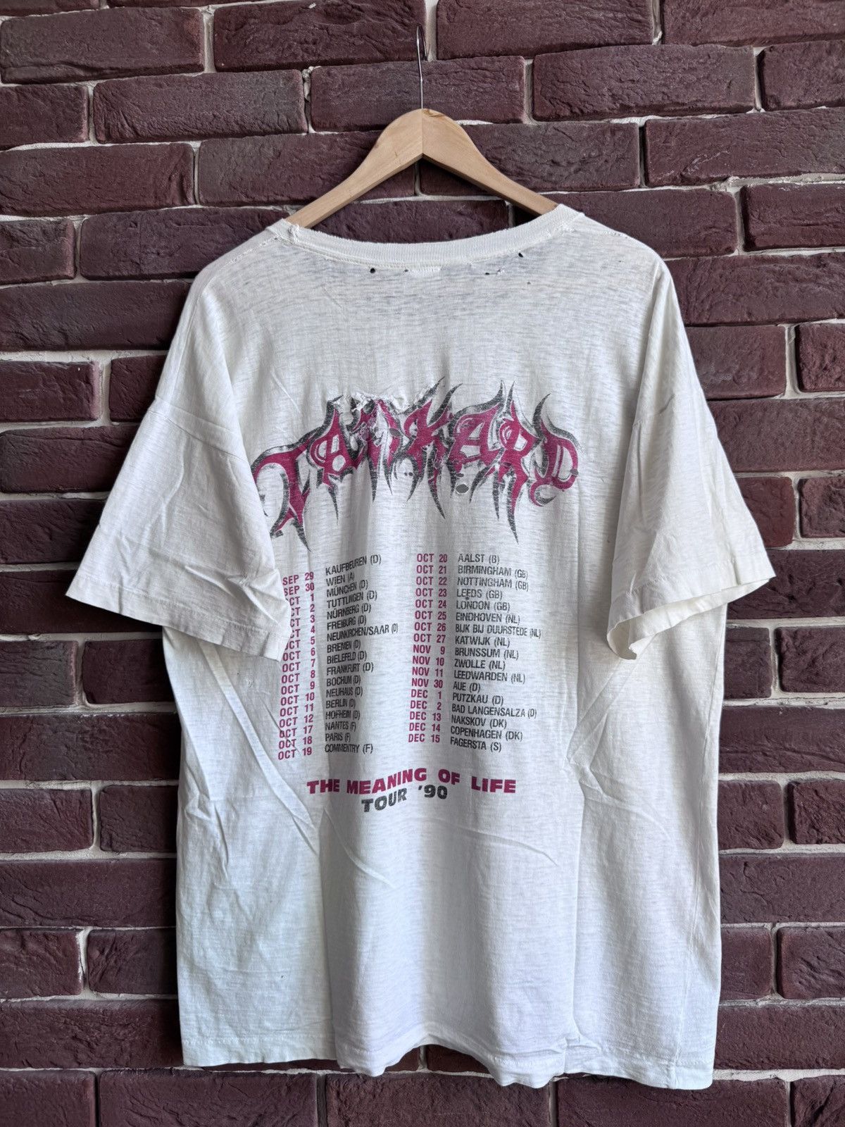 Band Tees Rare Tankard 1990 The Meaning Life Metal Vintage Band Shirt Size US L / EU 52-54 / 3 - 2 Thumbnail