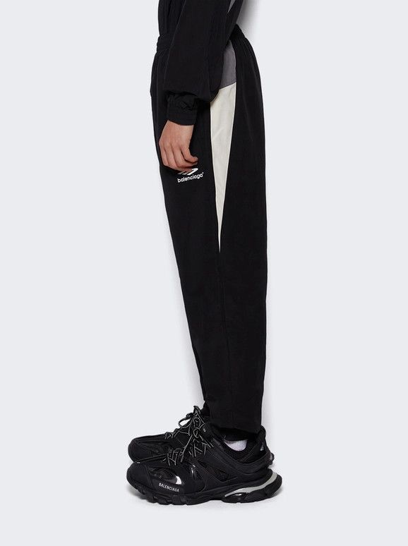 Balenciaga o1in1g0825 3B Sports Icon Regular Tracksuit Pants in Black Size US 28 / EU 44 - 5 Thumbnail