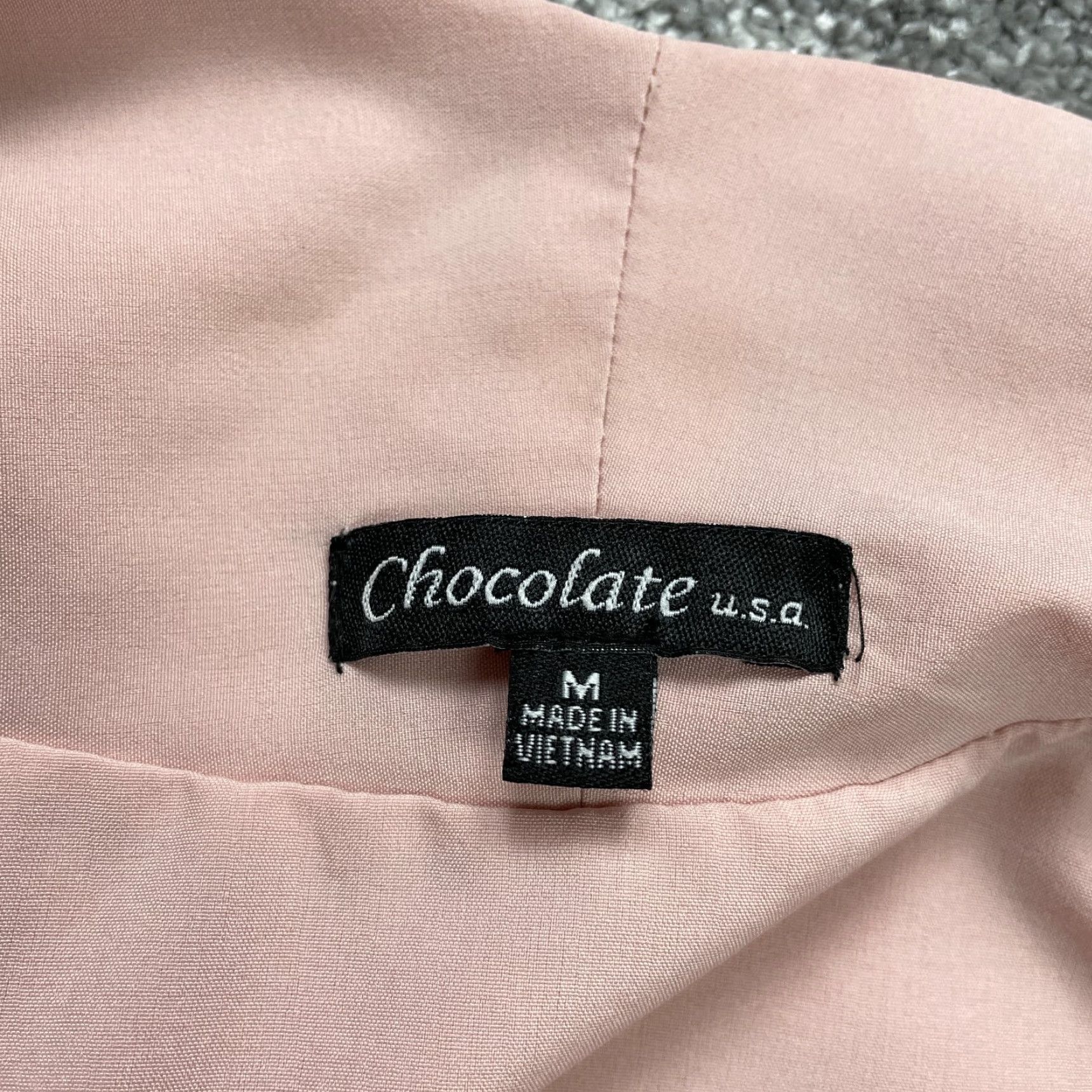 CHOCOOLATE Chocolate Blouse M Pink Cropped Long Sleeve Wrap Stretch Top Womens Size M / US 6-8 / IT 42-44 - 4 Thumbnail