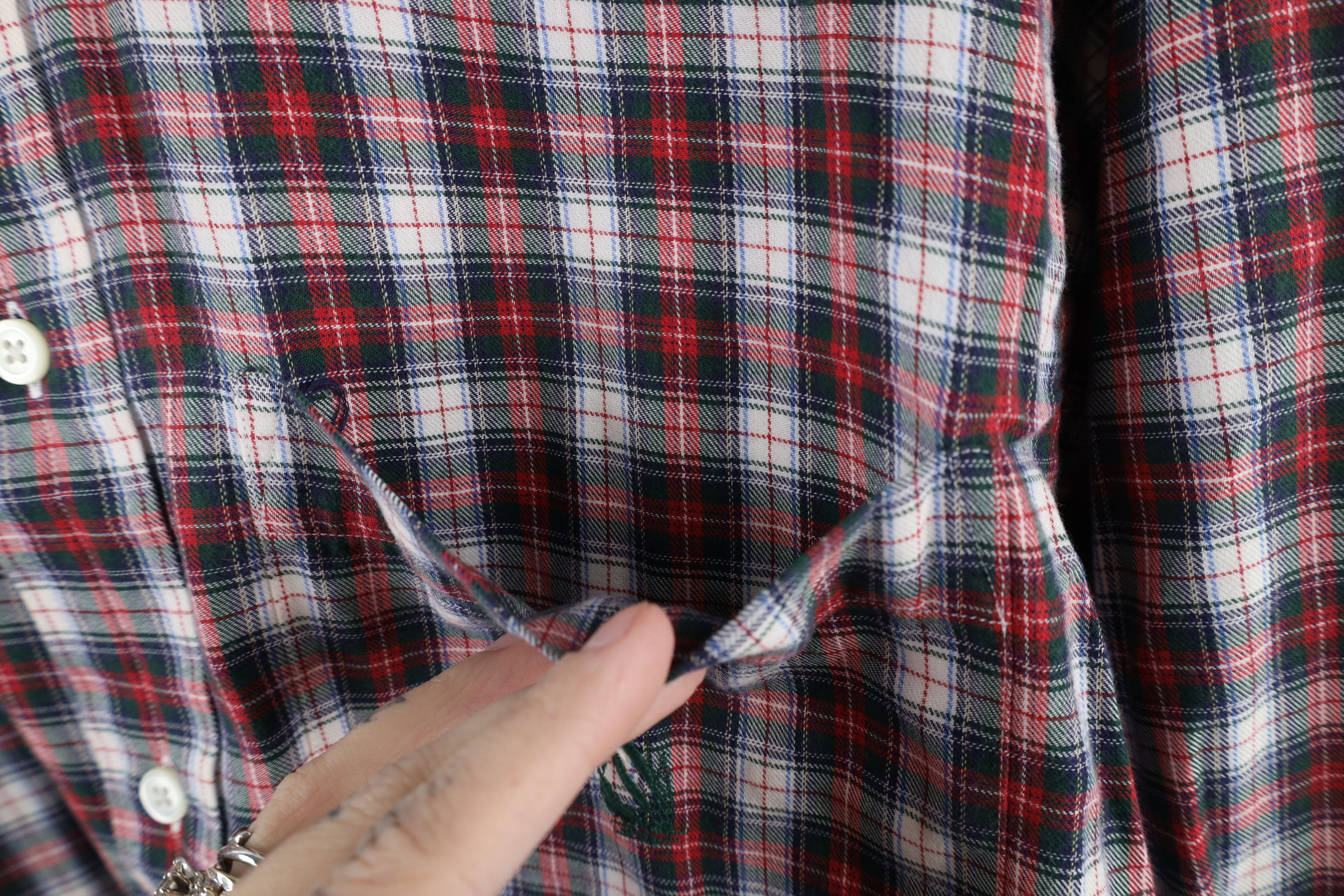 Nautica × Vintage Vintage 90s Nautica Flannel Collared Button Down Shirt Size US M / EU 48-50 / 2 - 5 Thumbnail