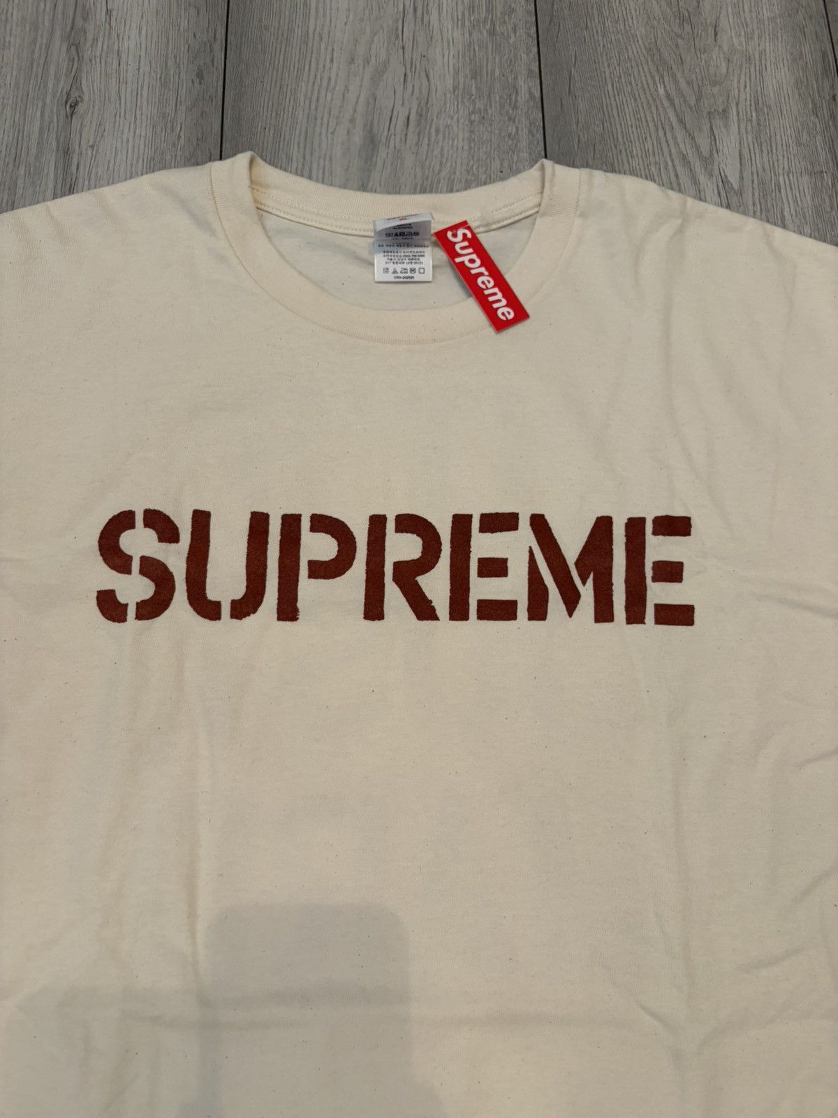 Supreme Supreme SS26 Hard Tee Natural - Size XL Size US XL / EU 56 / 4 - 3 Thumbnail