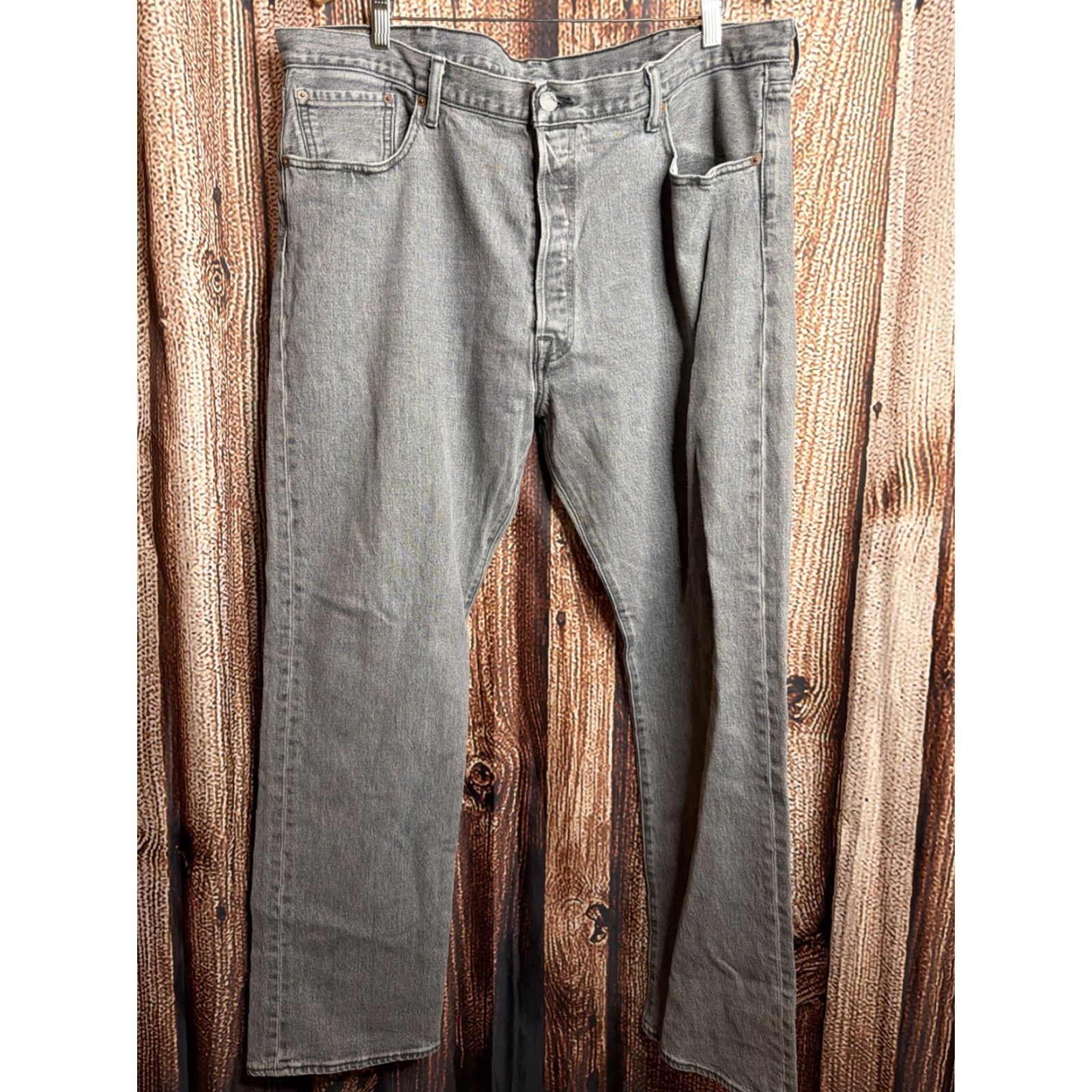 Levi's Levi's 501 Jeans Mens 40x32 Straight Button Fly 5-Pocket Denim Gray Size US 40 / EU 56 - 3 Thumbnail