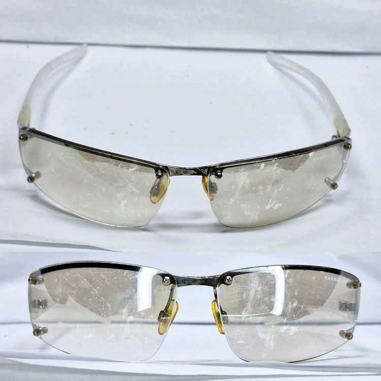 Kangol KANGOL SPORT Frameless Sunglasses Silver Gray 90s Y2K Sporty Size ONE SIZE - 7 Thumbnail