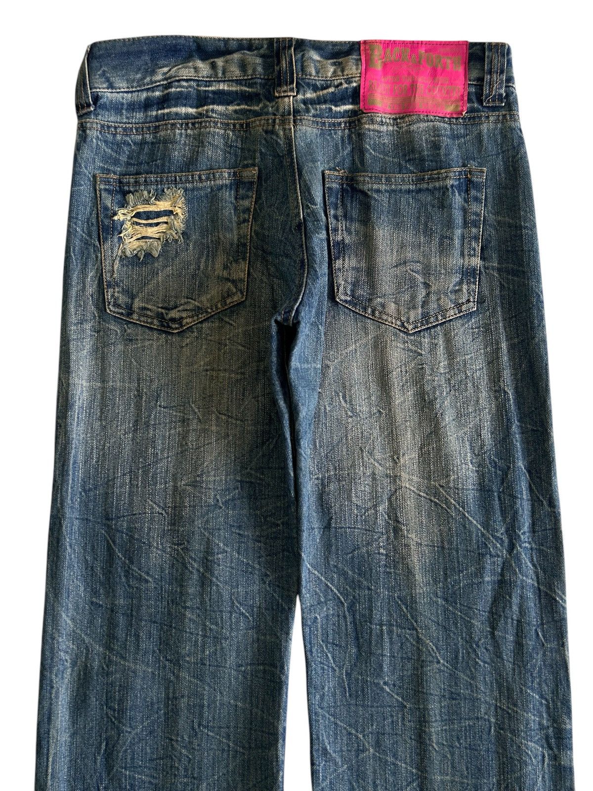 Japanese Brand × Vintage Vintage Japanese BACK & FORTH Distressed Jeans Punk Style Size US 31 - 8 Thumbnail