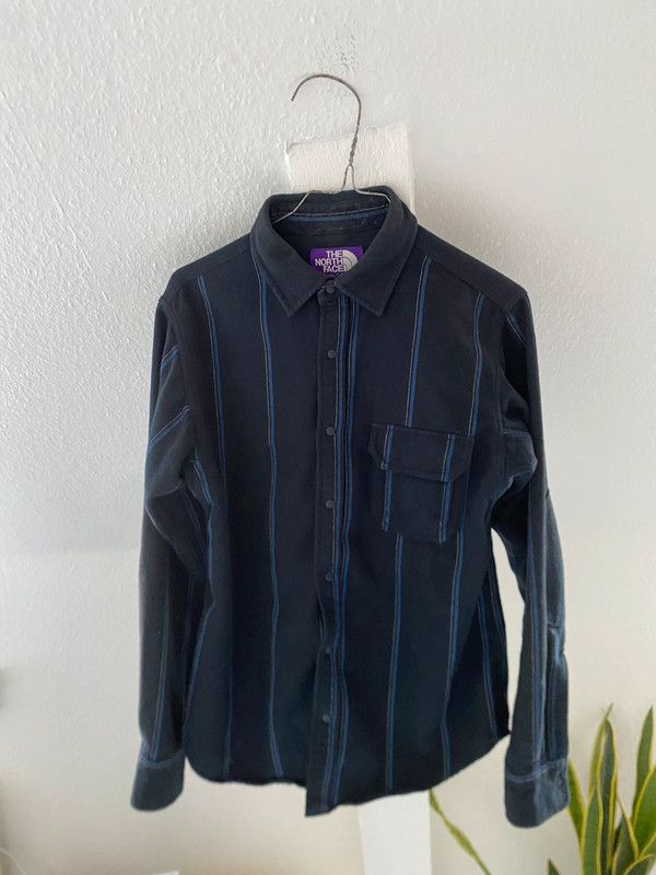 image of Nanamica x The North Face Navy Shirt, The North Face Purple Label, Men's (Size Small)