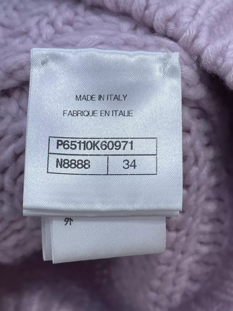 Chanel Chanel Pink and purple cashmere knitted jacquard sweater Size XXS / US 00 / IT 34 - 6 Thumbnail