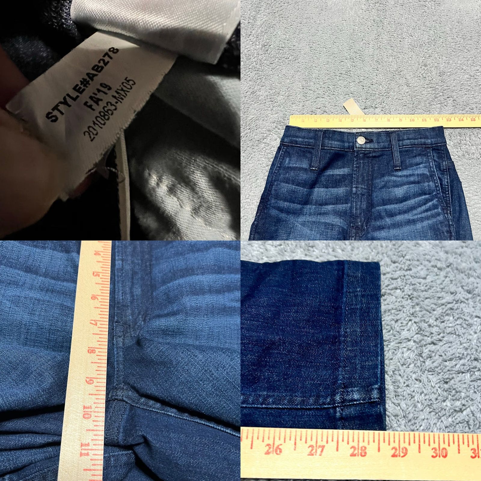 J.Crew VINTAGE J.Crew Straight Jeans Womens 24 Dark High Rise 25x28.5 Blue Trousers Regular Women Size 42" / US 20 - 8 Thumbnail