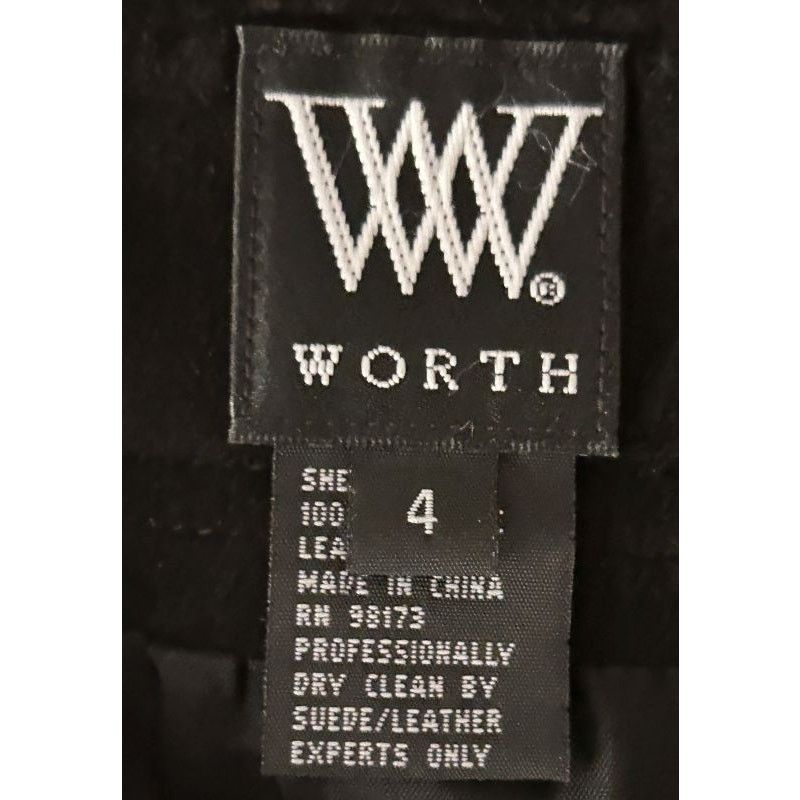Other Worth 100% Suede Fringe Black Mini Skirt Size 4 Size 27" / US 4 / IT 40 - 5 Thumbnail
