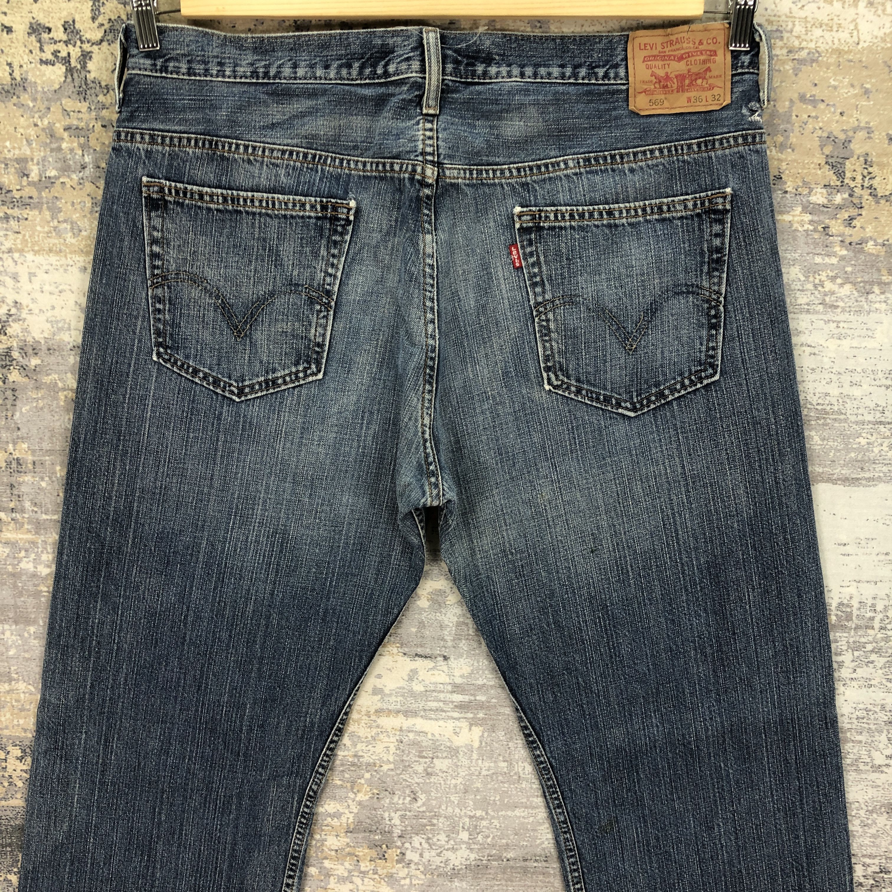 Levi's Vintage Levis 569 Baggy Faded Jeans Levi's Light Wash Denim Size US 38 / EU 54 - 4 Thumbnail