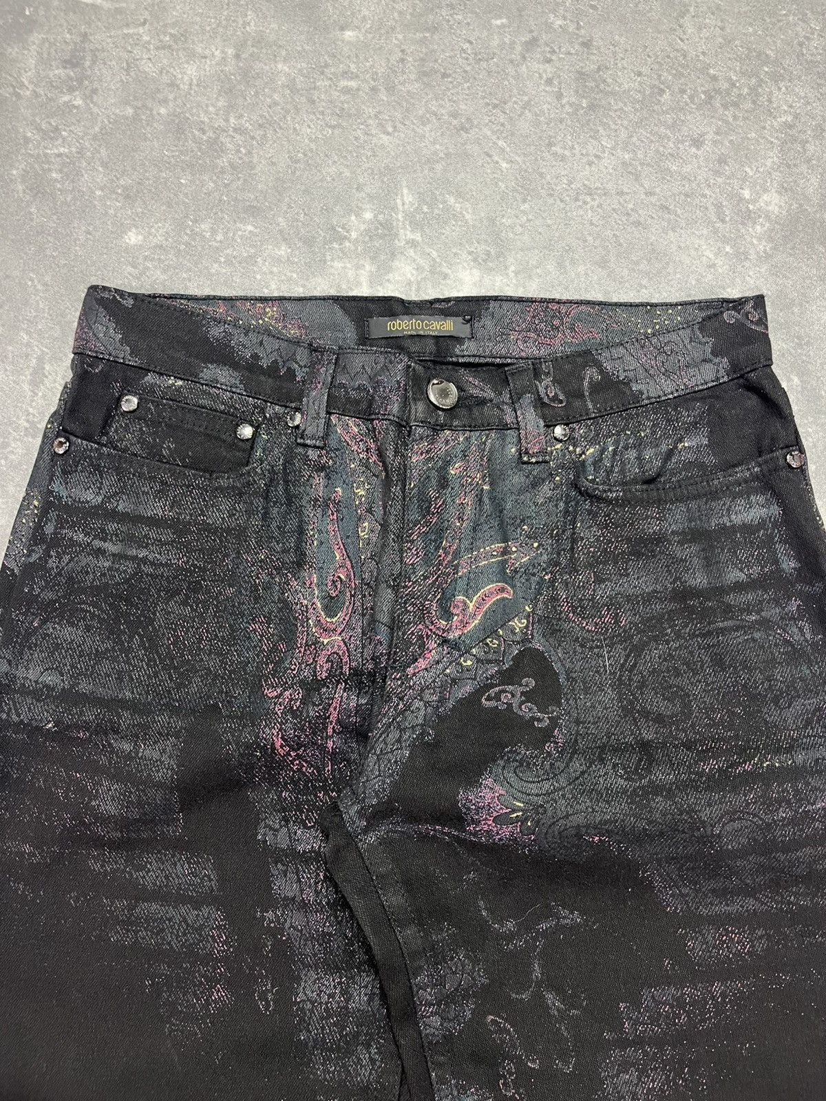 Roberto Cavalli Roberto Cavalli Paisley Printed Rare Jeans XS 26 27 Size US 27 - 5 Thumbnail