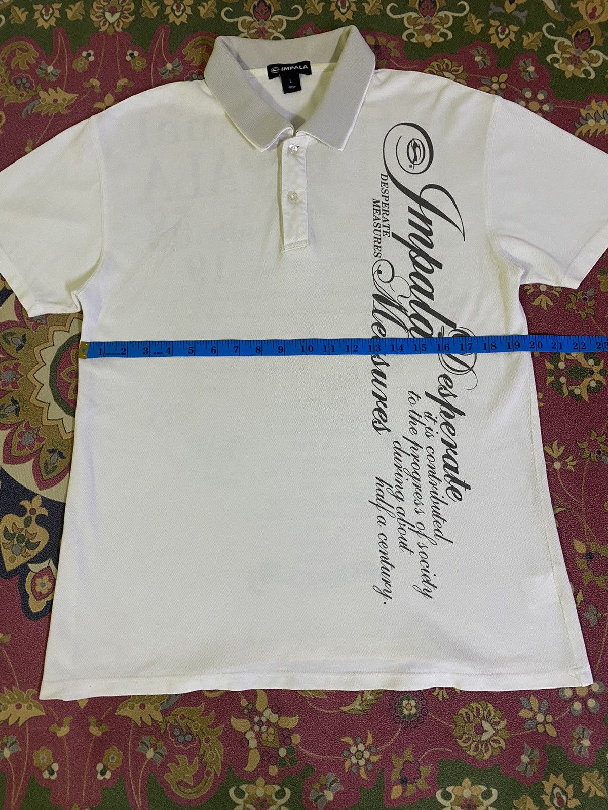 Japanese Brand Vintage IMPALA Poem Design Style Polo Tee Size US M / EU 48-50 / 2 - 13 Thumbnail